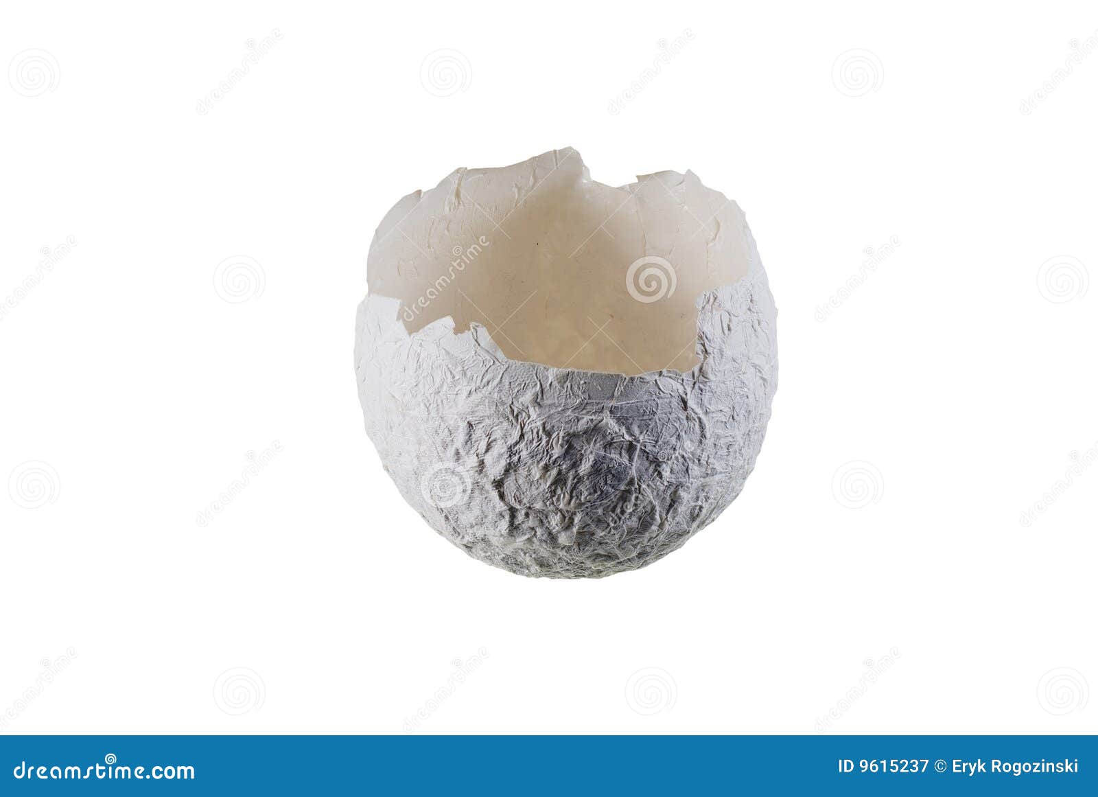 Paper Mache. Broken Dinosaur Egg. Stock Image Image of crack, white