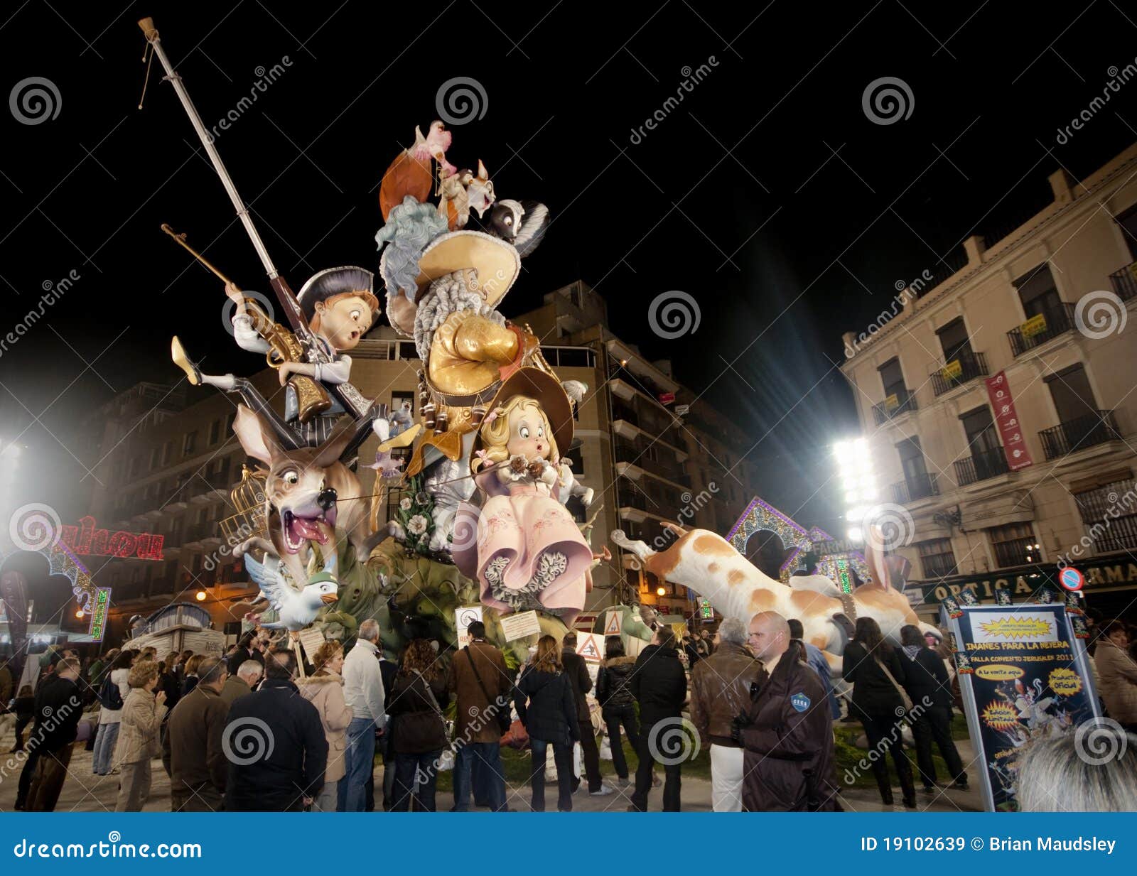 Paper Mache Figures, Valencia, Fallas Festival Editorial Stock Image