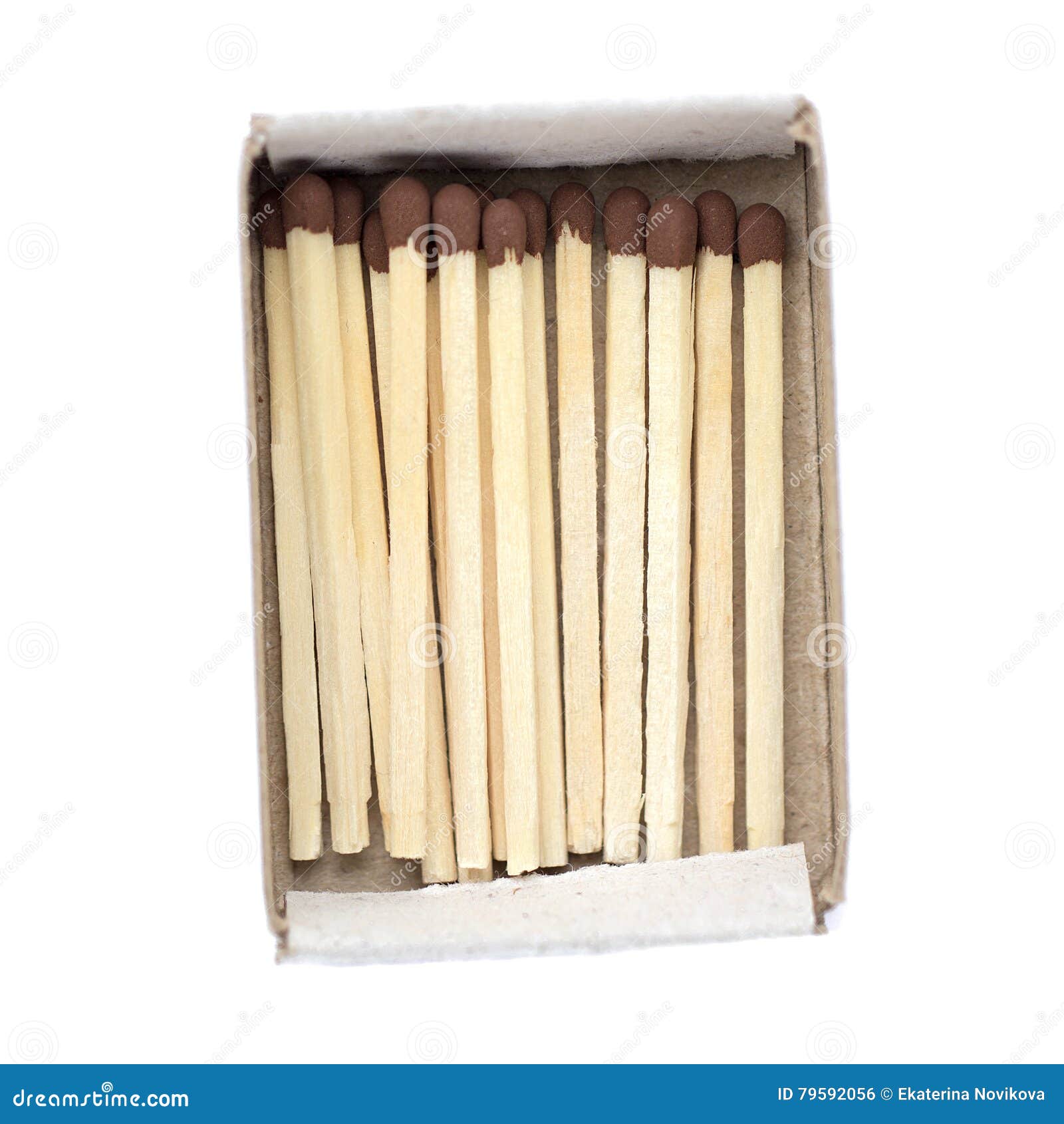 Paper Match Box Isolated on White. Include Clipping Path Stock Photo