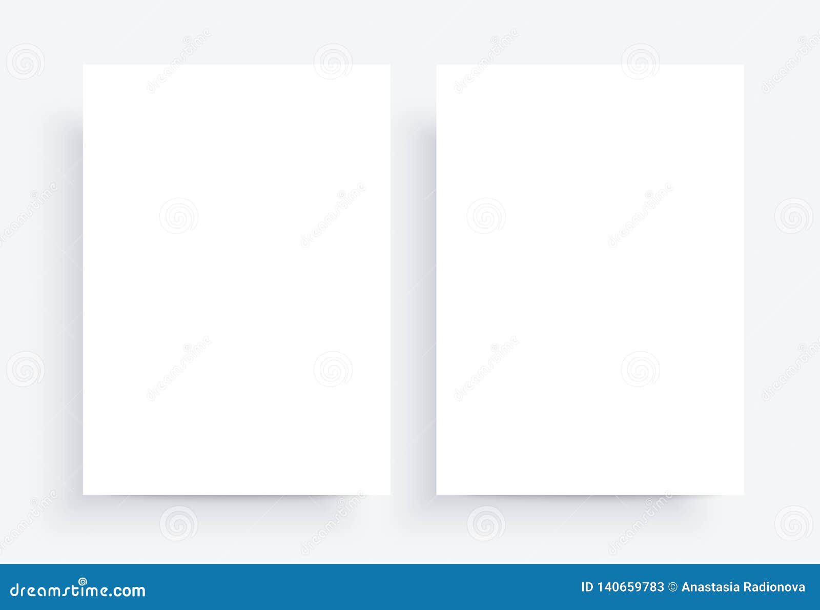 Download Paper Mockups White Blank Template Two Sheet A4 Stock Vector Illustration Of Background Photorealistic 140659783