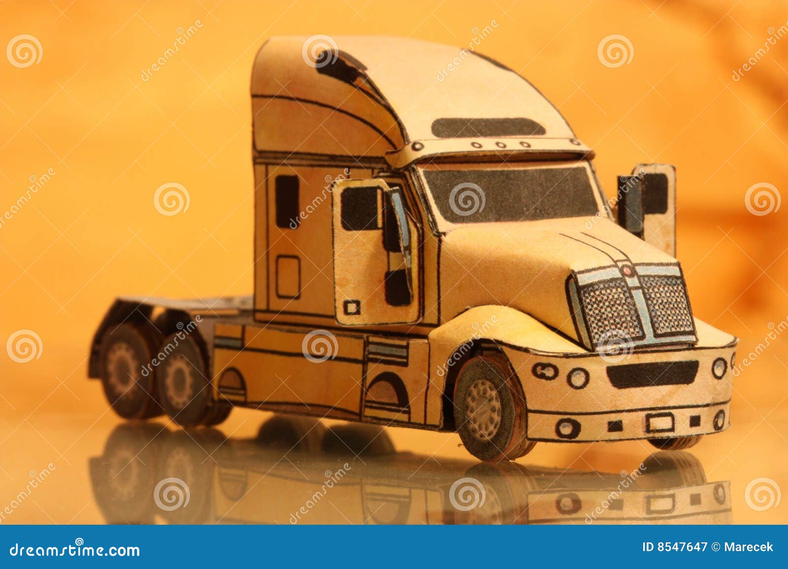  Paper  model  stock image Image of paper  truck  yellow 