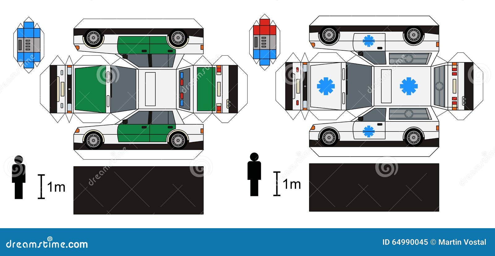 Free Printable 3d Paper Ambulance Template