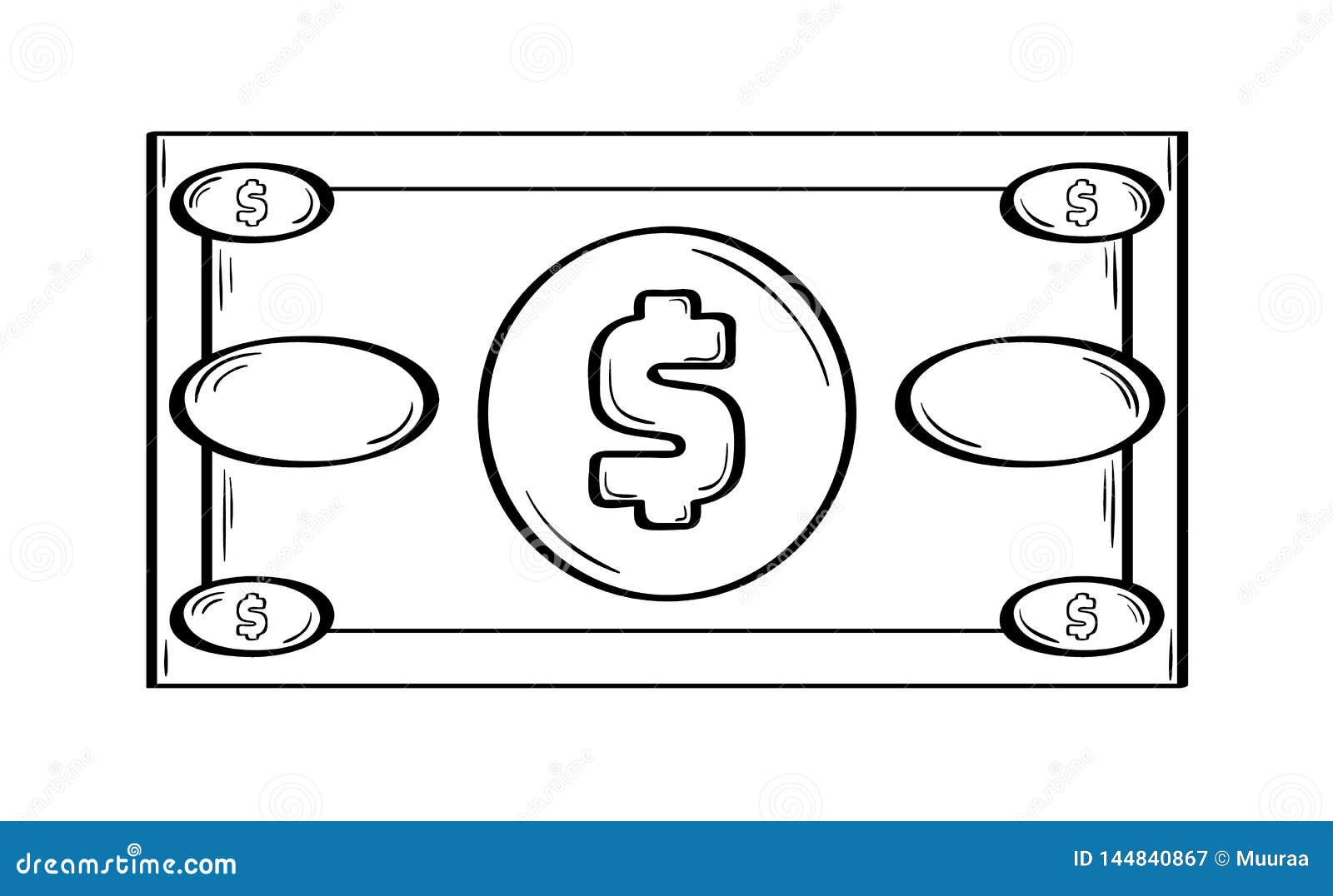 Paper Money with Dollar Symbol Stock Illustration - Illustration of ...