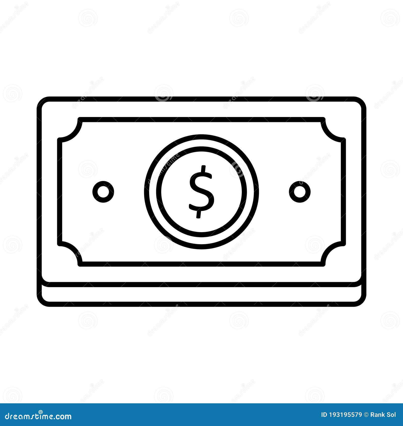 paper money  line style  icon which can easily modify or edit
