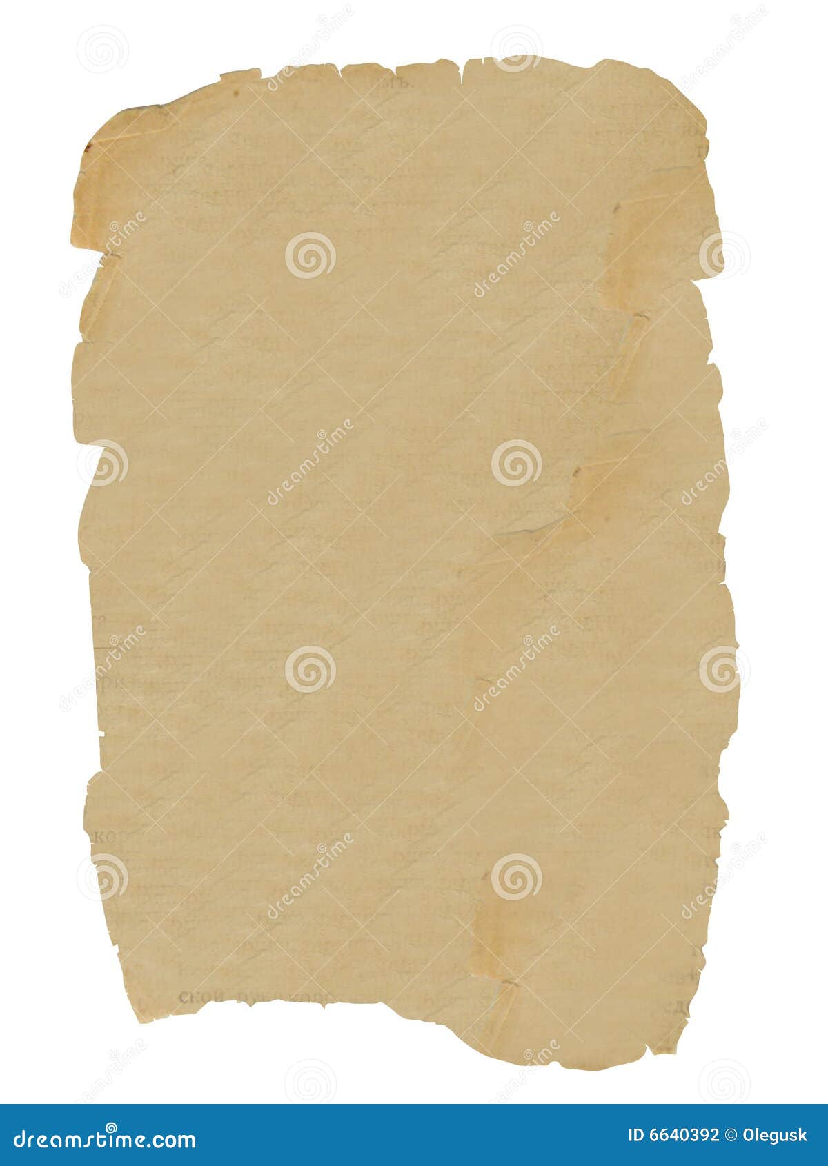 Paper old sheet stock photo. Image of document, deformation 6640392