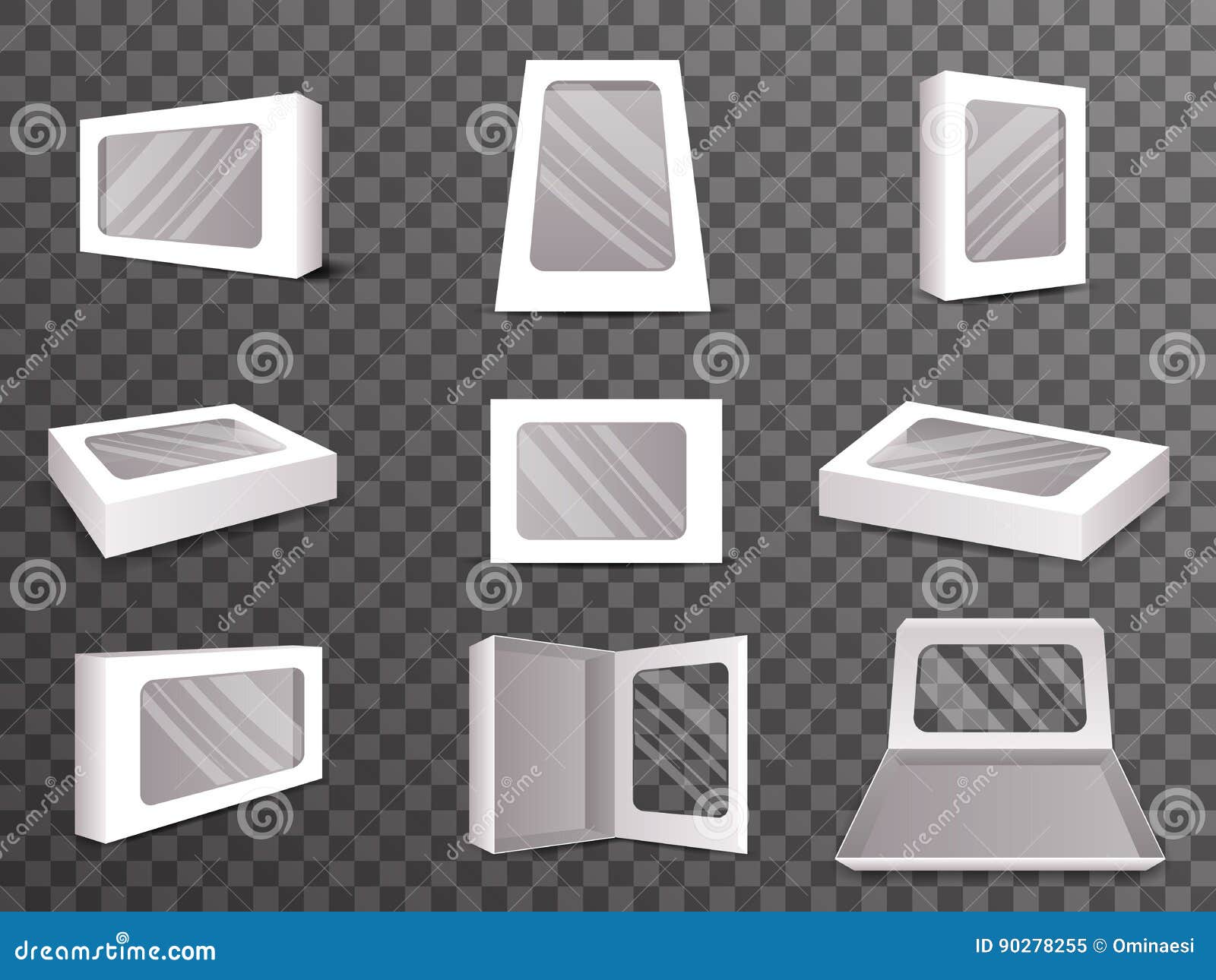 Download Paper Package Boxes Front Top Isometric Open Closed Mock ...