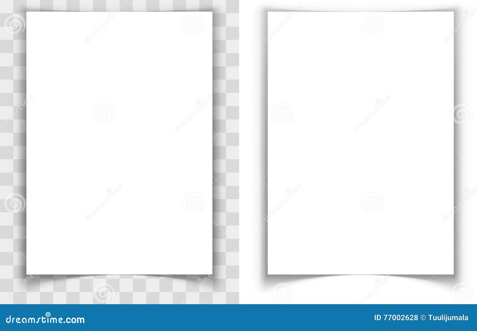 A4 paper with shadow design template Royalty Free Vector