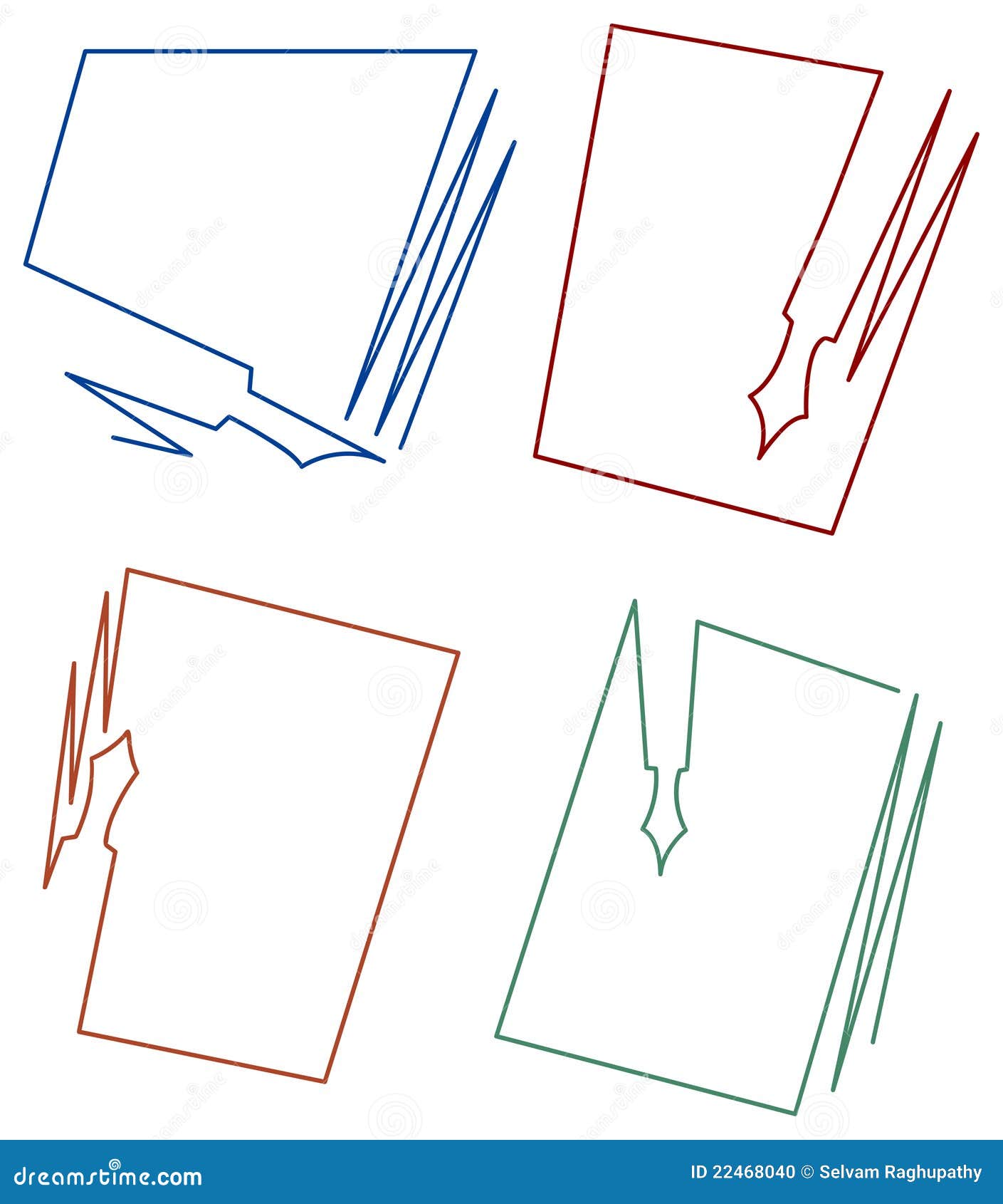 Paper and Pen Frame Designs Stock Vector Illustration of artistic