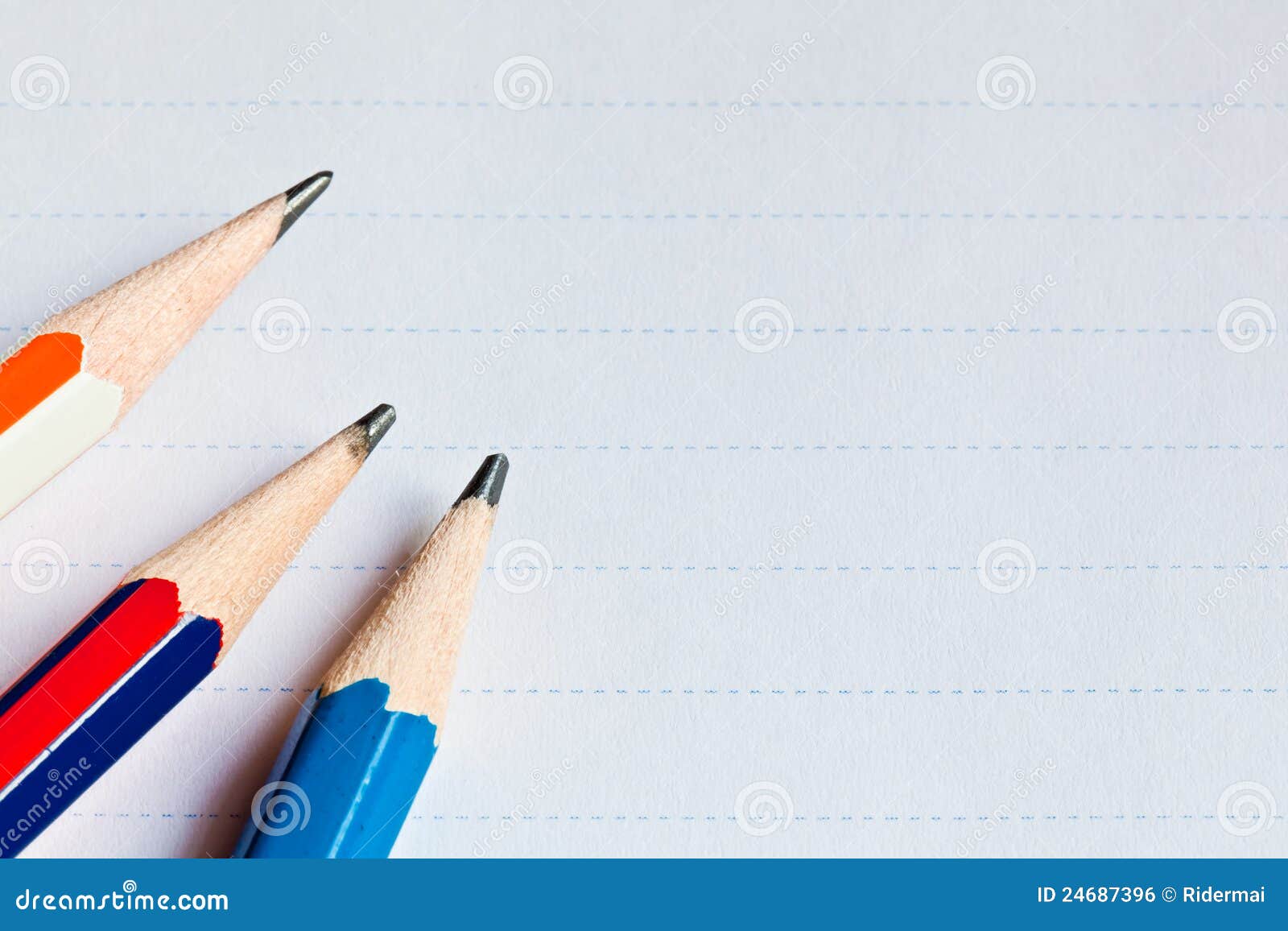 The paper and pencils stock photo. Image of notice, clear 24687396