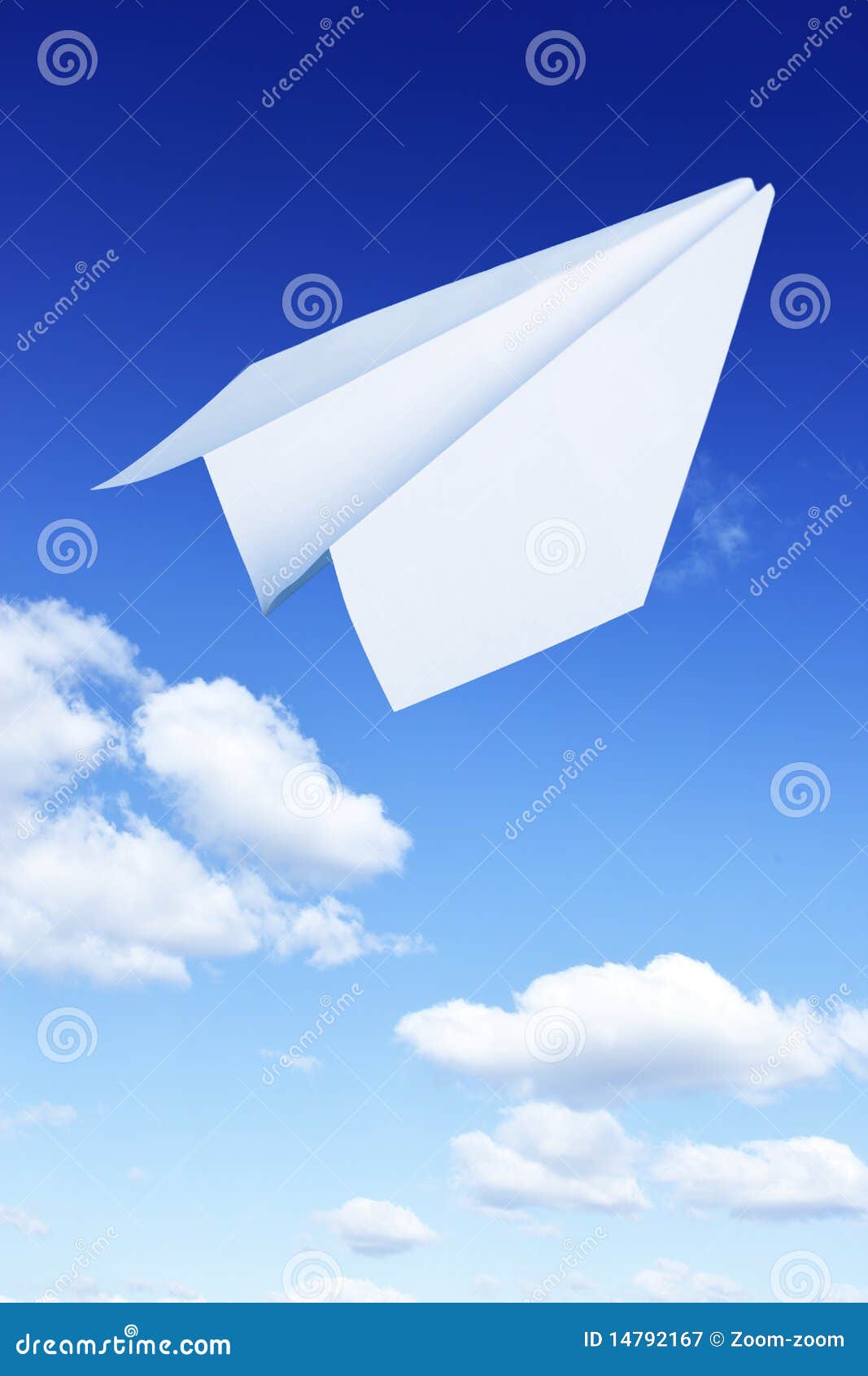 Paper plane flying stock image. Image of play, flight - 14792167