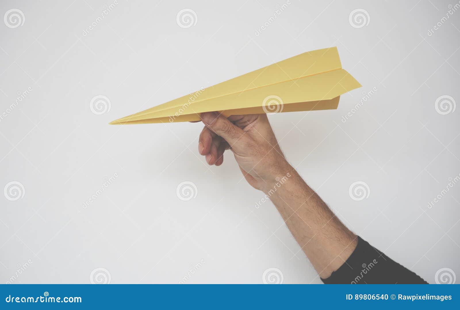 Paper Plane Origami Throwing Play Stock Photo Image of cloudy