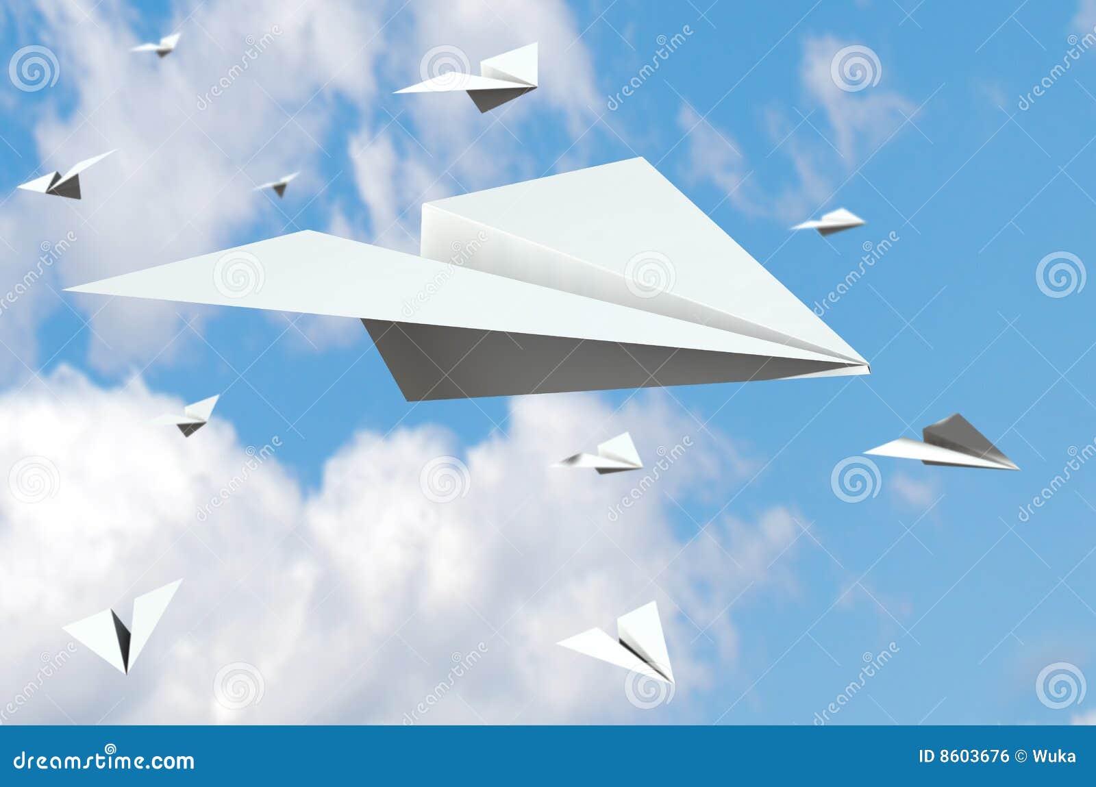 Paper Planes Concept stock illustration. Illustration of flying - 8603676