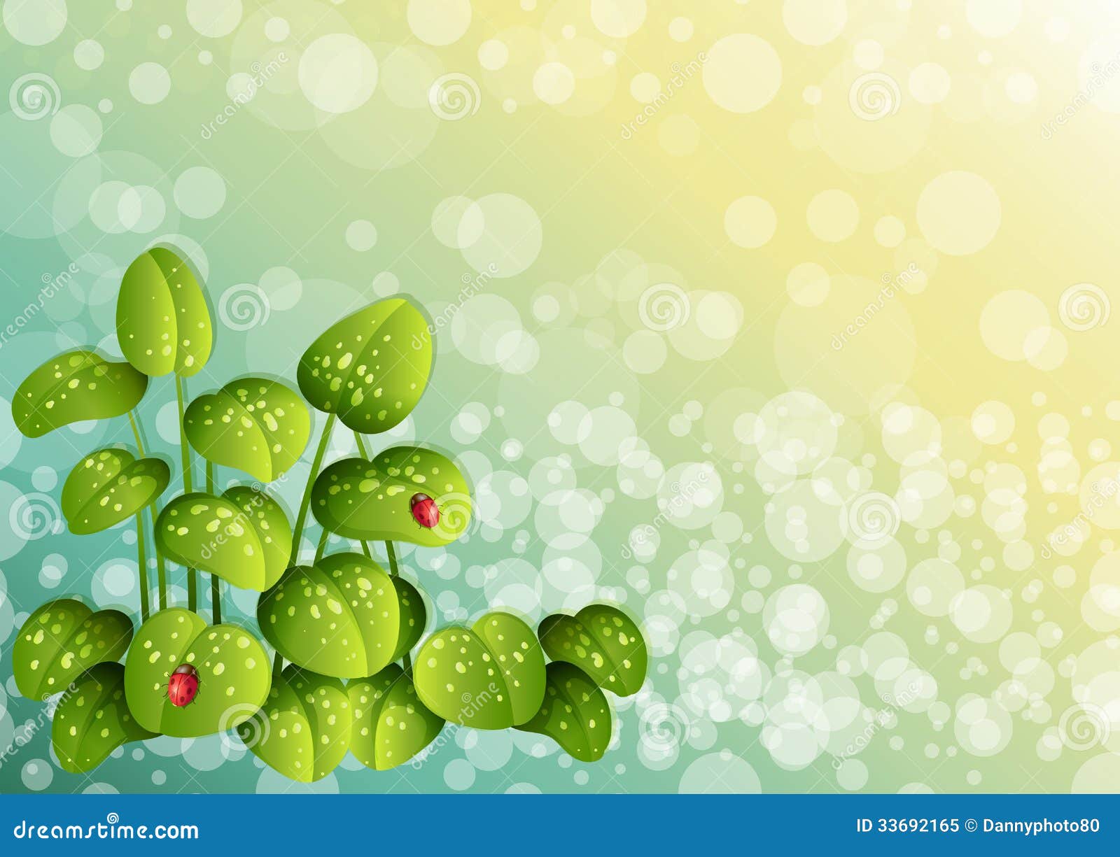 A Paper with Plants and Bugs Stock Illustration Illustration of