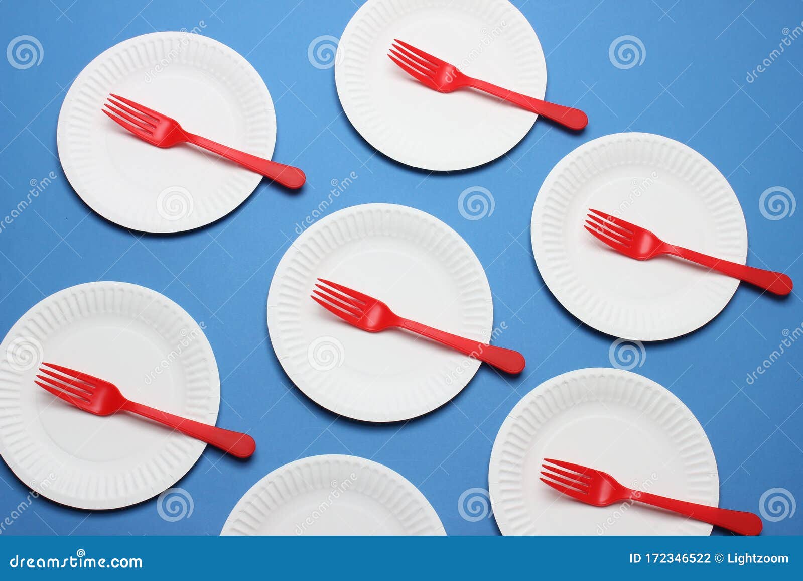 Paper Plates and Plastic Forks Stock Photo Image of utensil, shot