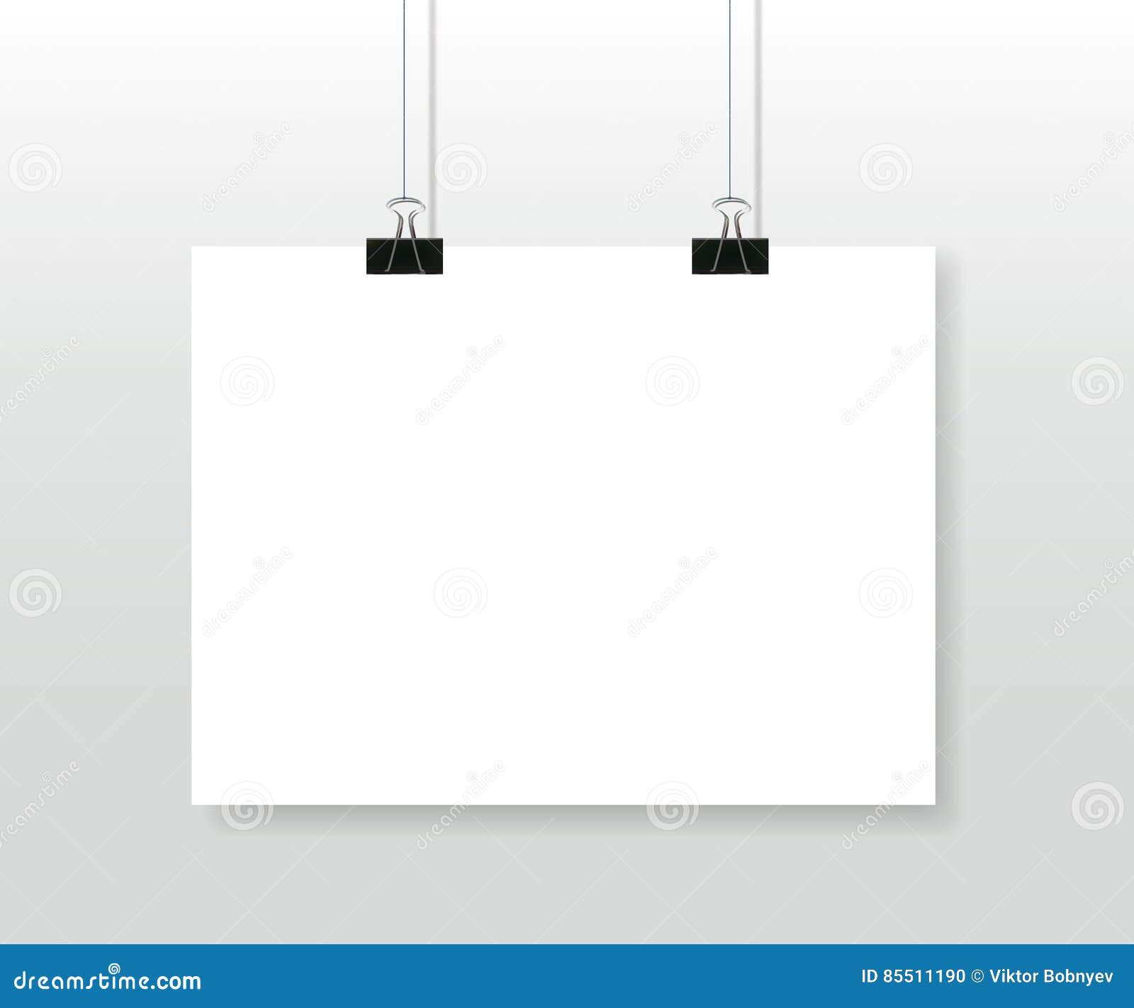 Paper Poster Blank Template Stock Vector Illustration of realistic