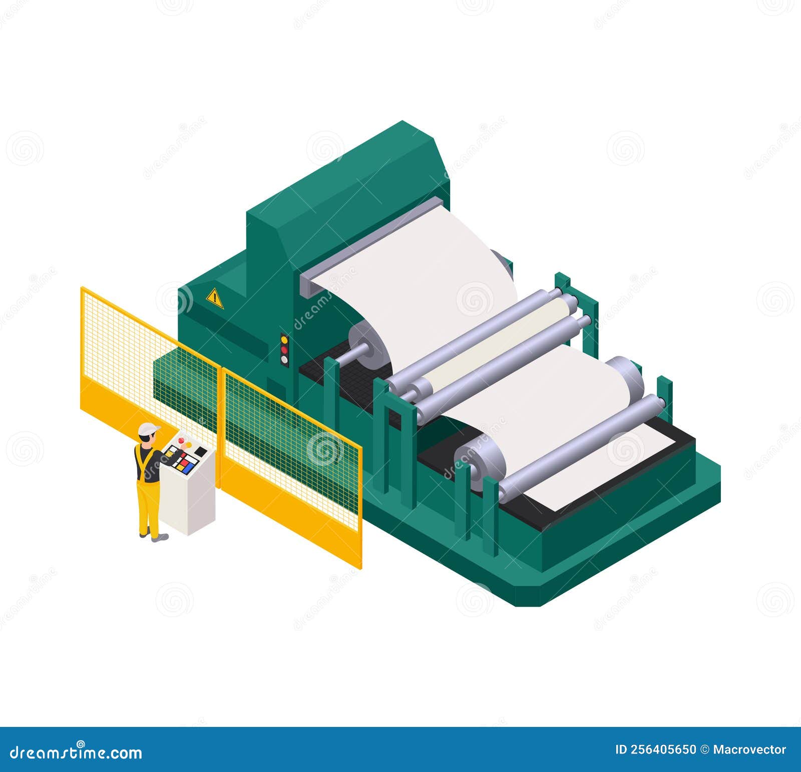Paper Production Icon stock vector. Illustration of polygraphy 256405650