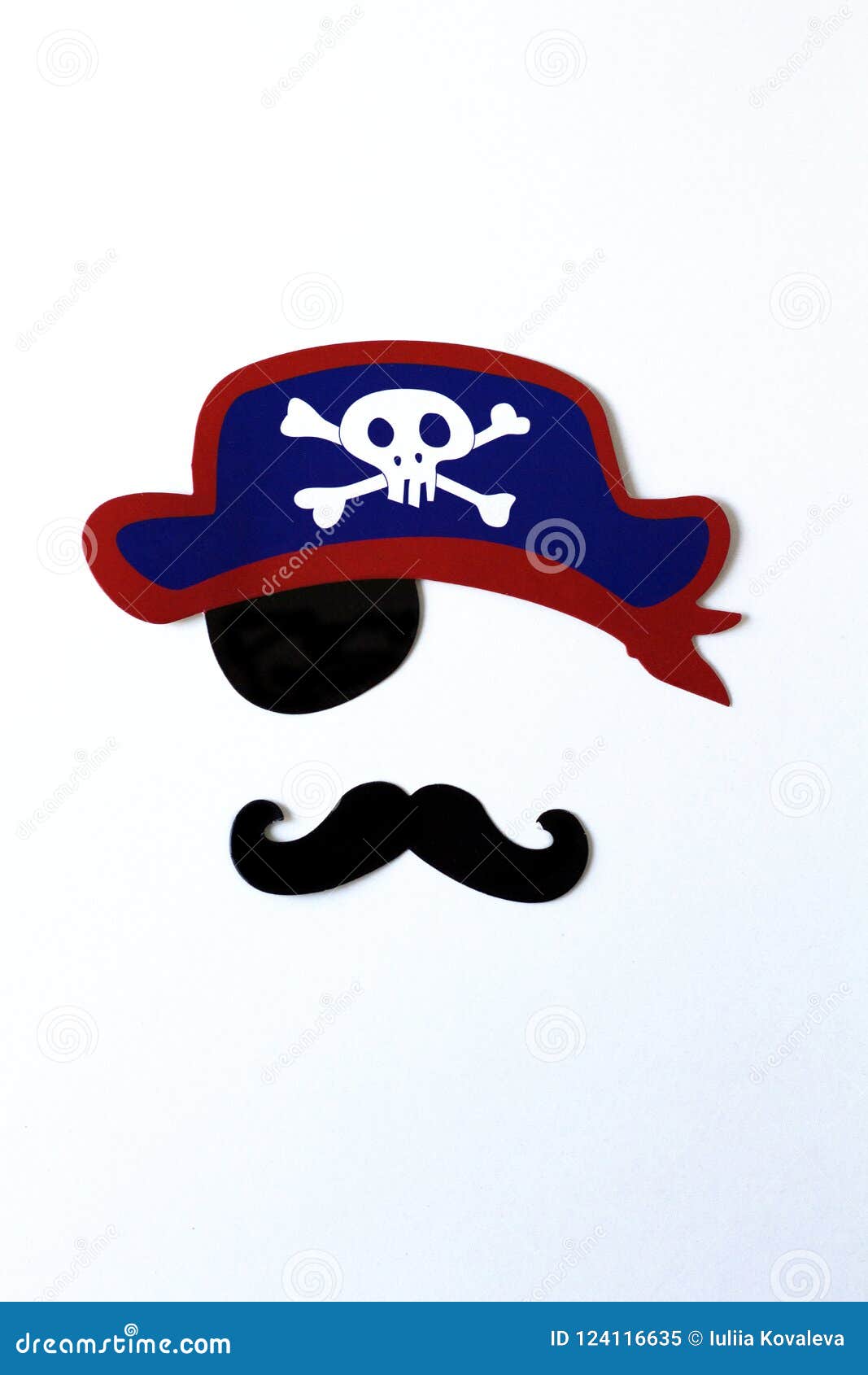 Paper Props for Holidays and Parties. Party for Halloween, Pirate