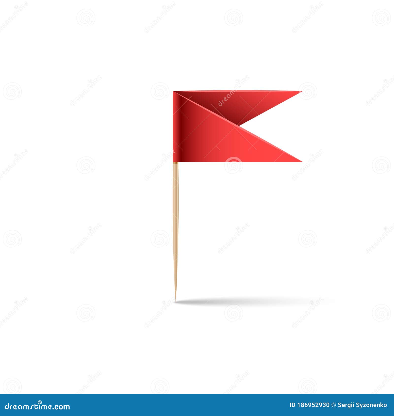 Download Paper Red Flag In The Form Of A Pin On A Wooden Stick With ...