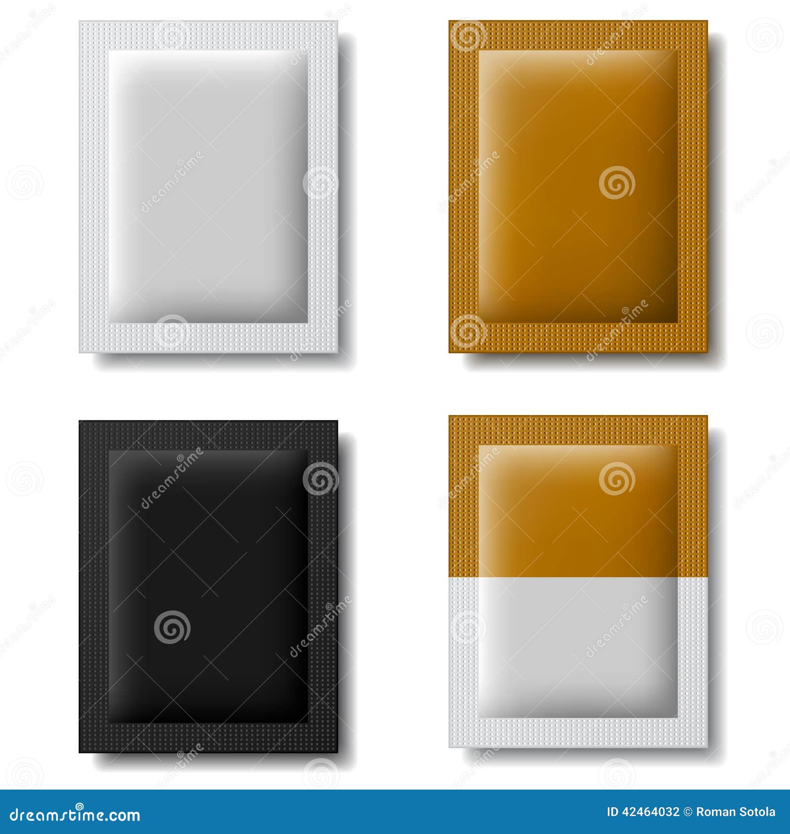 Paper Sachet Packaging Vector Illustration 42464032