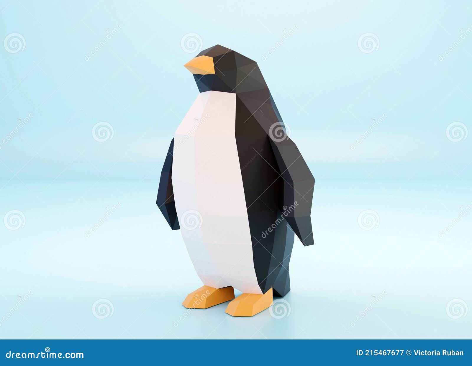 Paper Sculpture of a Polygonal Penguin, Folded Paper Animal, Papercraft,  World Penguin Day Stock Illustration - Illustration of craft, polygon:  215467677