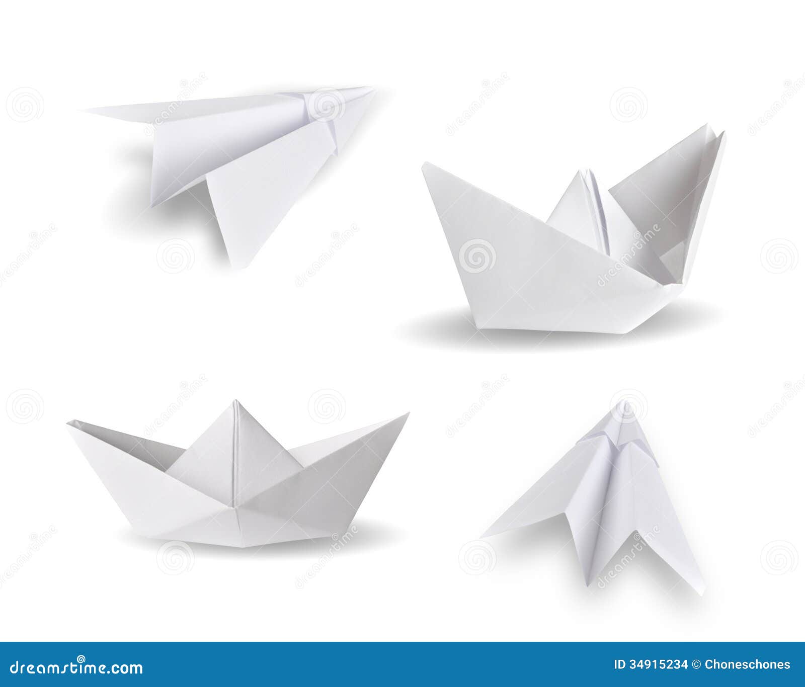 paper ships and paper planes stock images - image: 34915234