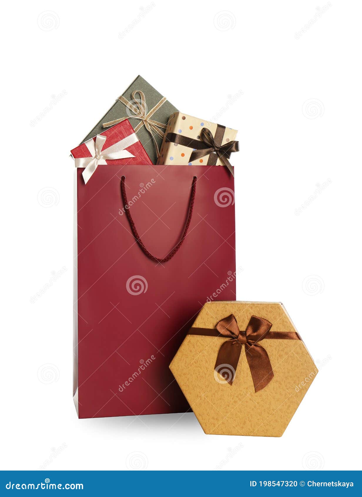 Paper Shopping Bag and Gift Boxes on White Stock Photo Image of boxes, carry 198547320