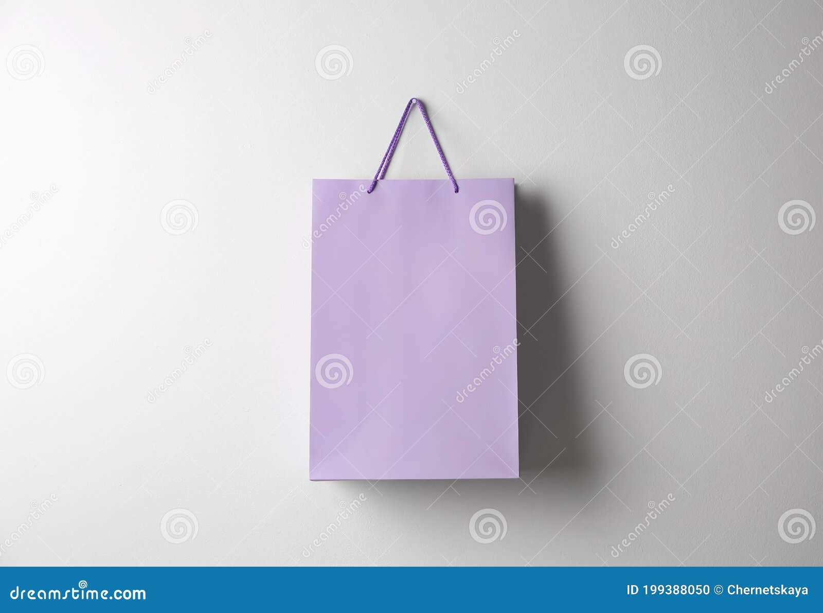 Paper Shopping Bag Hanging on Wall Stock Photo Image of light, pack