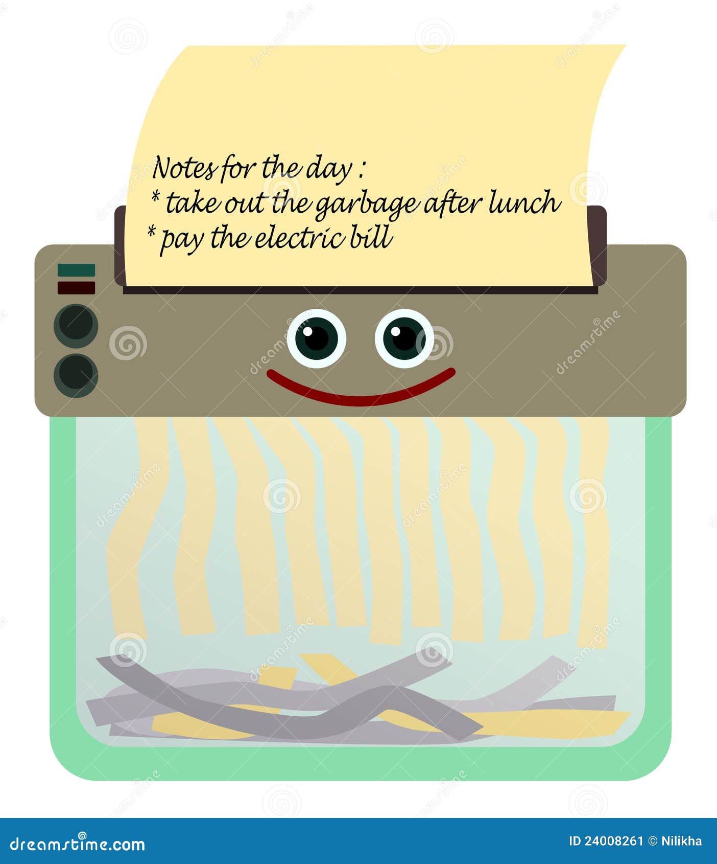 Paper shredder stock illustration. Image of safe, paper - 24008261