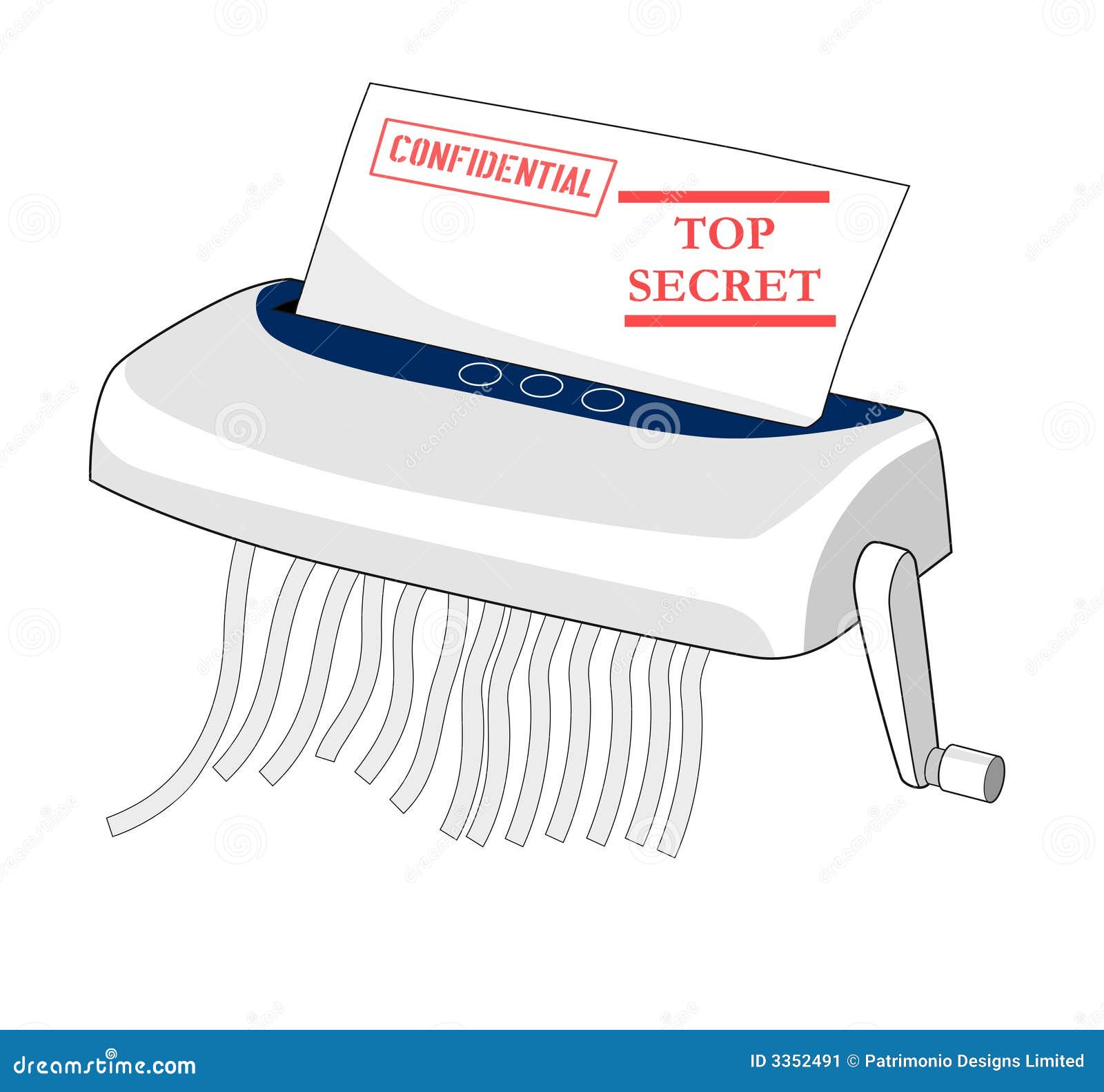 Paper Shredder Confidential Stock Illustration Illustration of