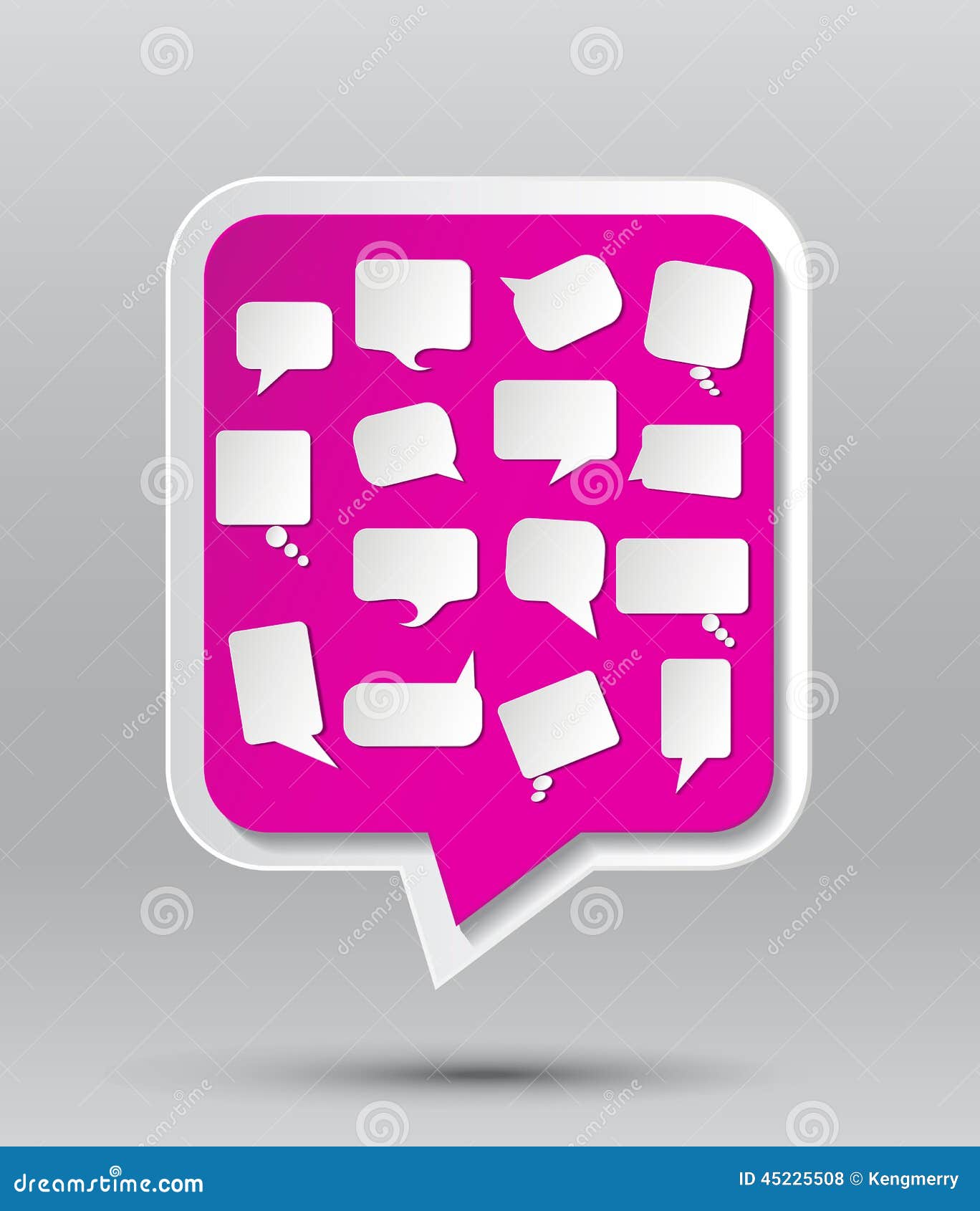 Paper speech bubbles. stock vector. Illustration of graphic 45225508