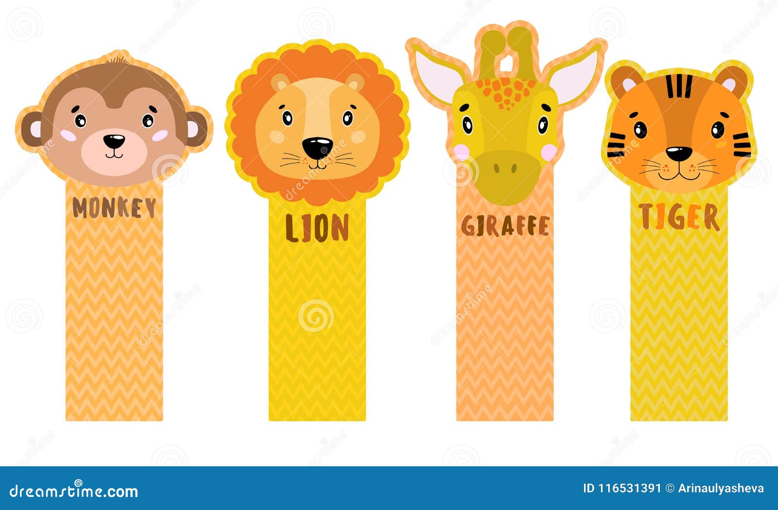 Paper Sticker Tape are Peeled from the Corner with Animals for Children ...