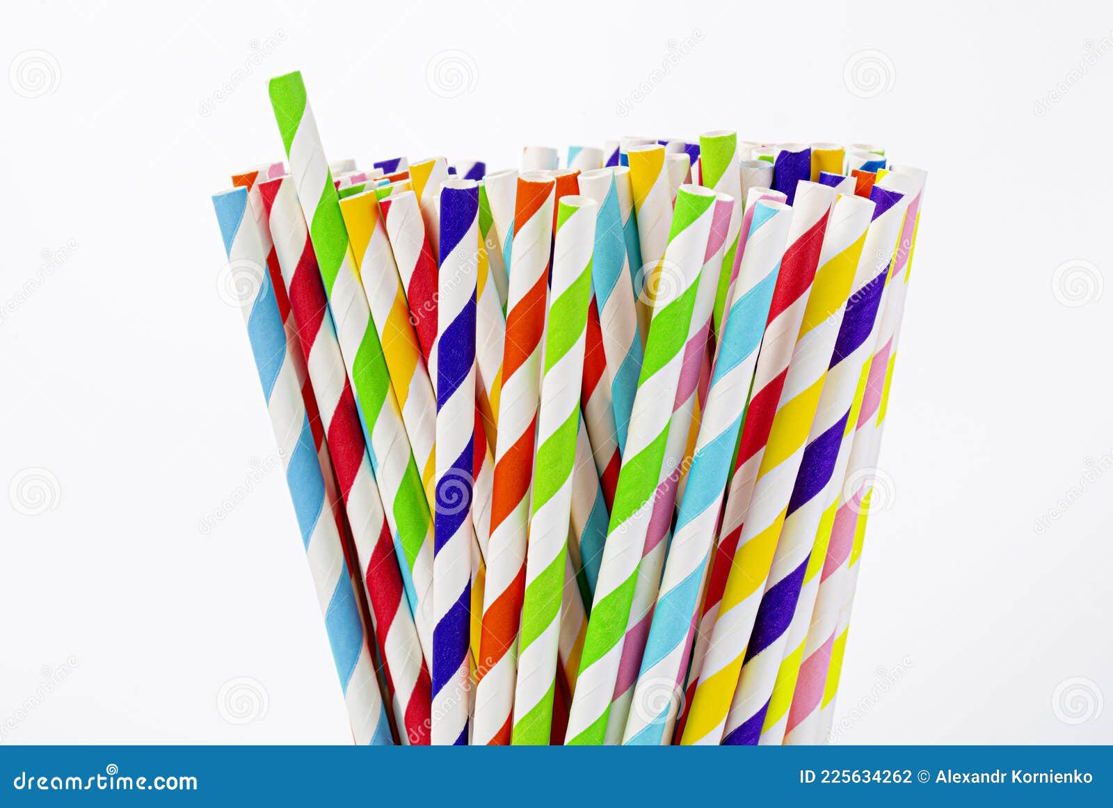 paper straw of different colors