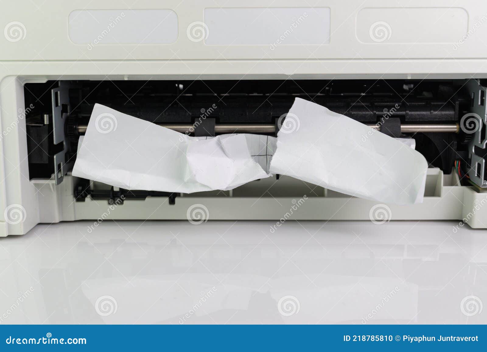 Paper Stuck, Paper Jam in Printer Stock Photo Image of computer