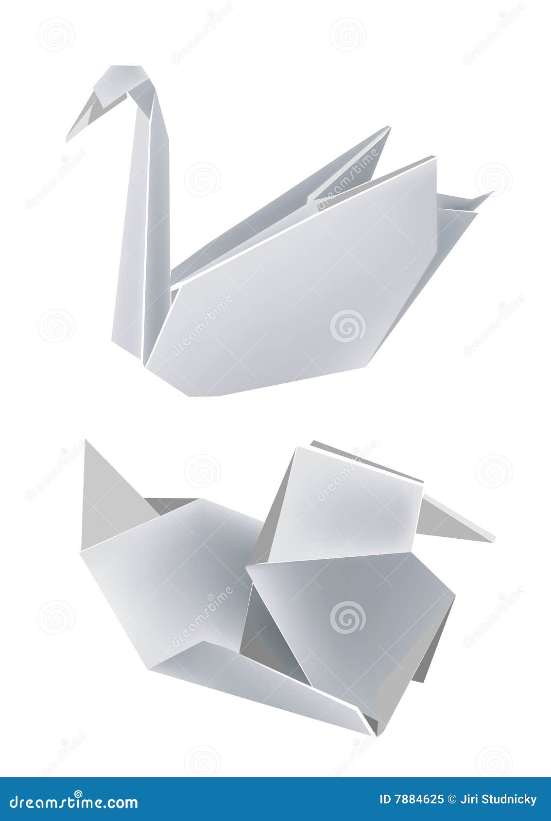 minimalist tattoo boho origami paper duck line art icon over white  background Stock Vector