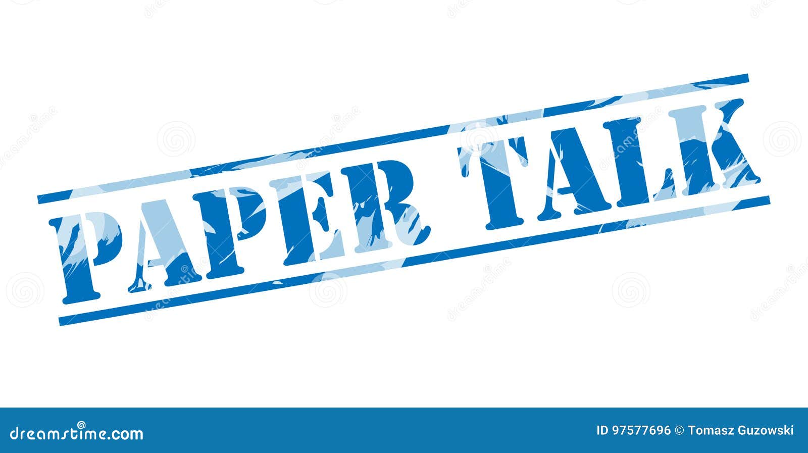 Paper talk blue stamp stock illustration. Illustration of paper 97577696