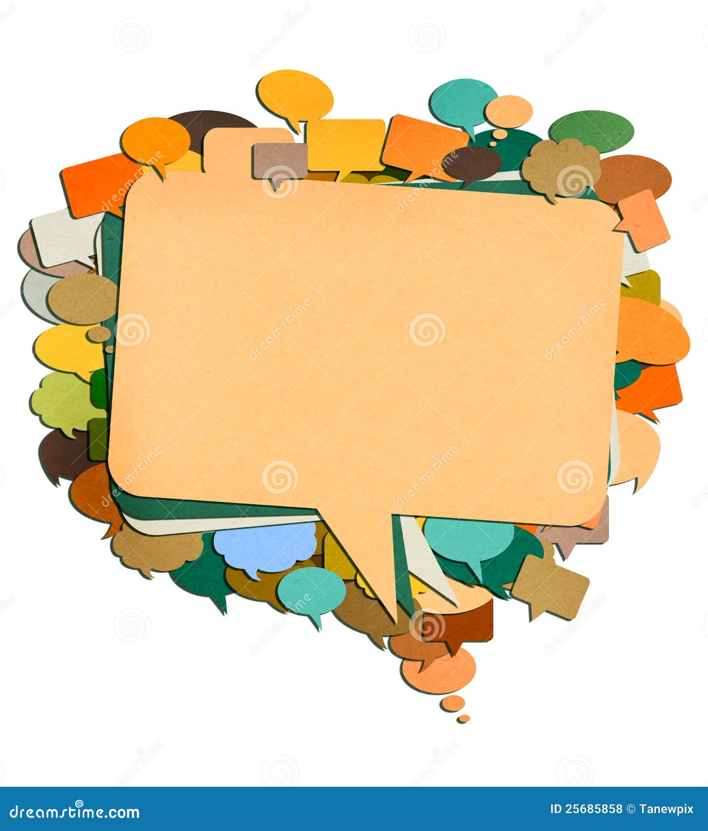 Paper talk image. stock illustration. Illustration of blank 25685858