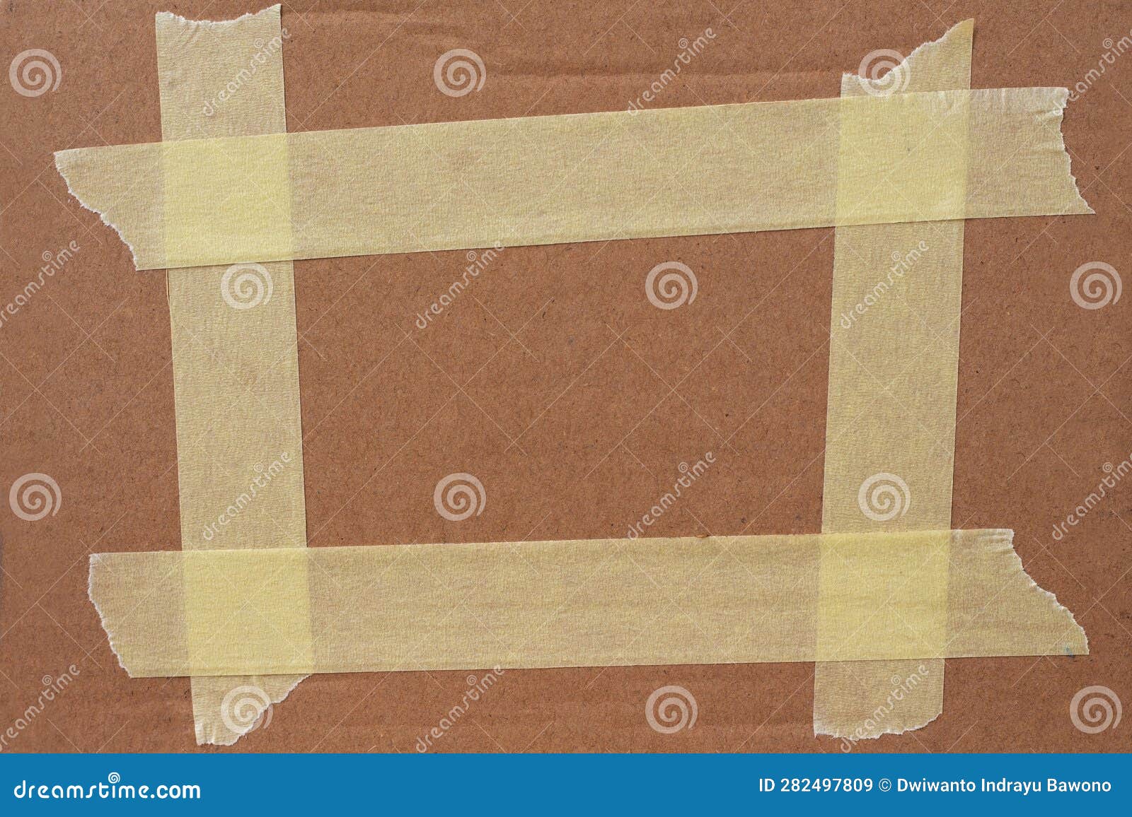 Paper Tape Frame on Cardboard Stock Image Image of banner, collection 282497809