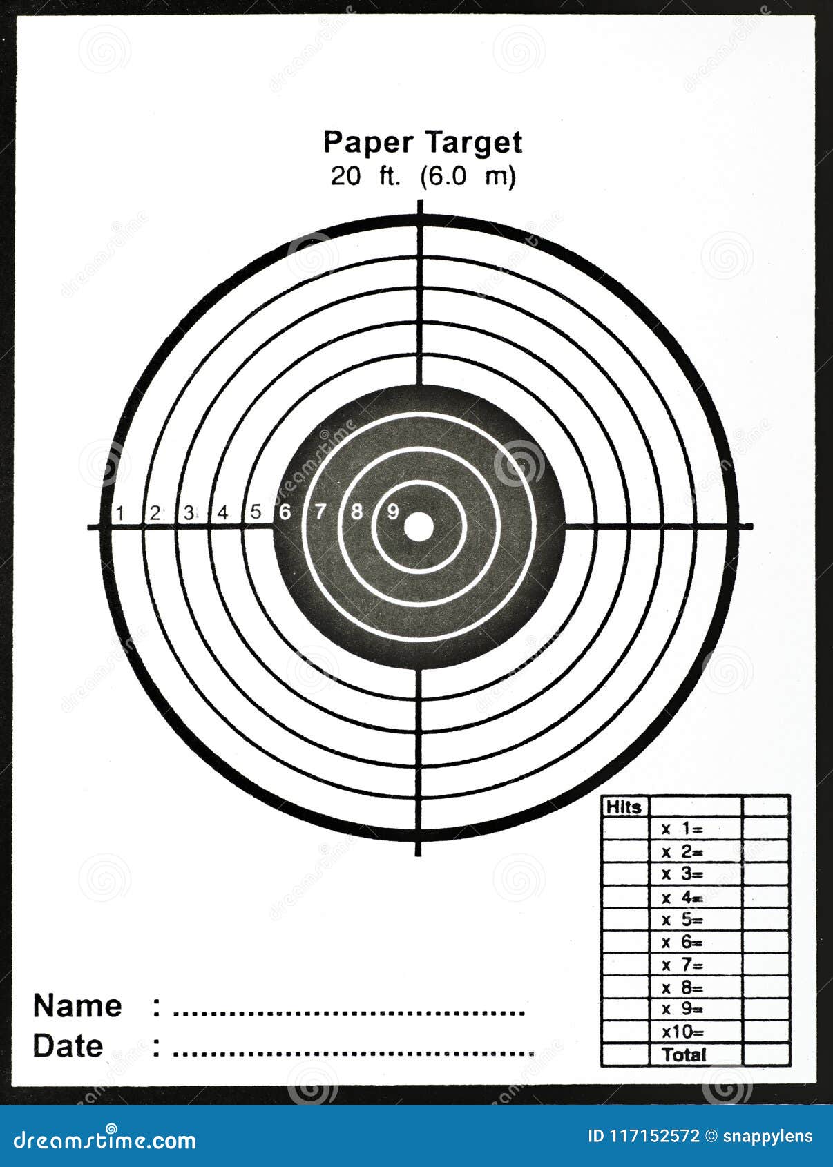 Air gun paper target 5 1/2" 