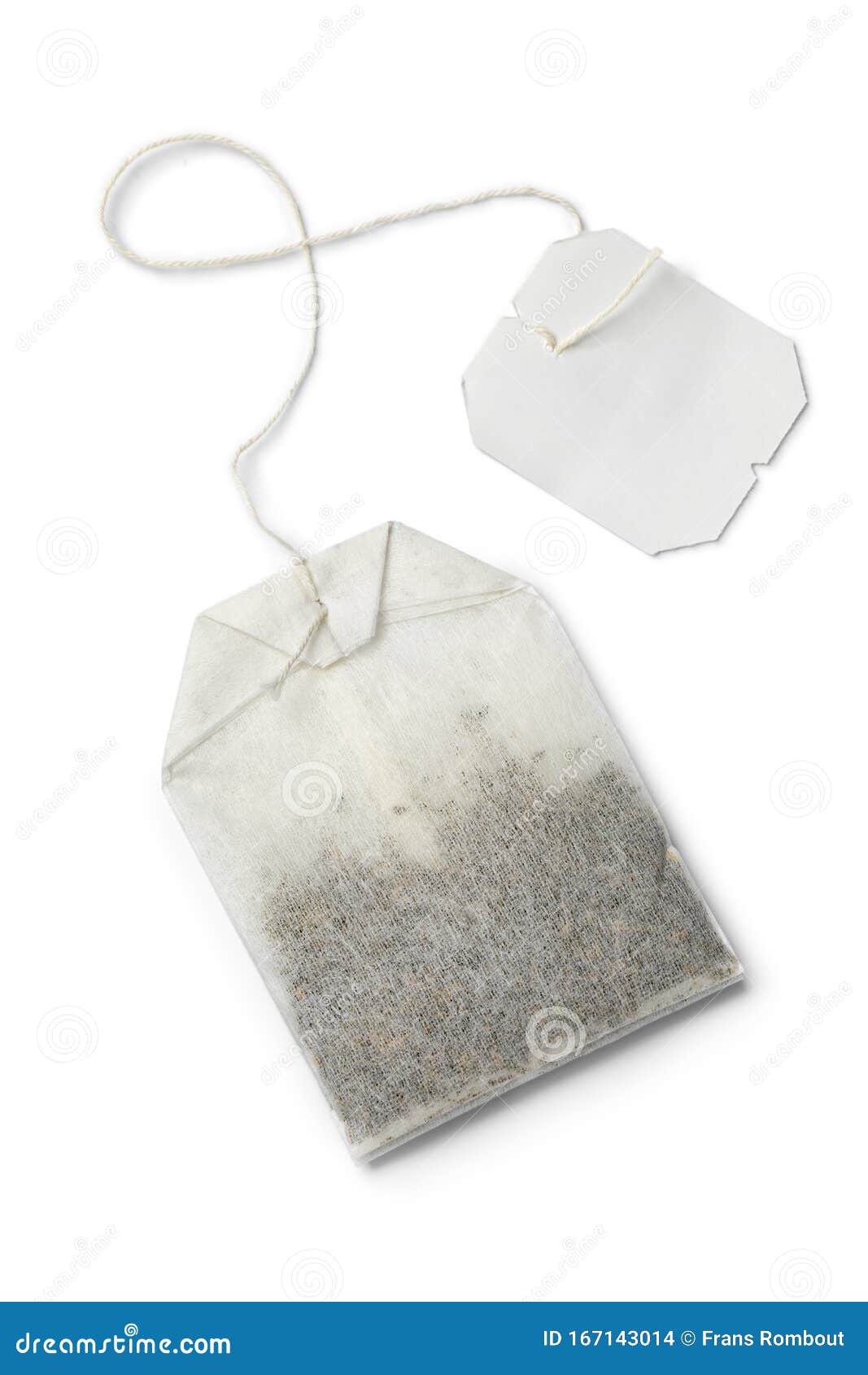 Paper Tea Bag with Empty Label Stock Photo Image of culture, natural