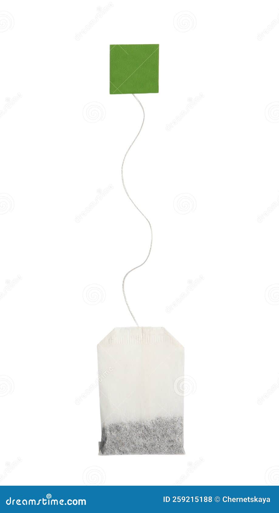 Paper Tea Bag with Tag Isolated on White Stock Photo Image of design