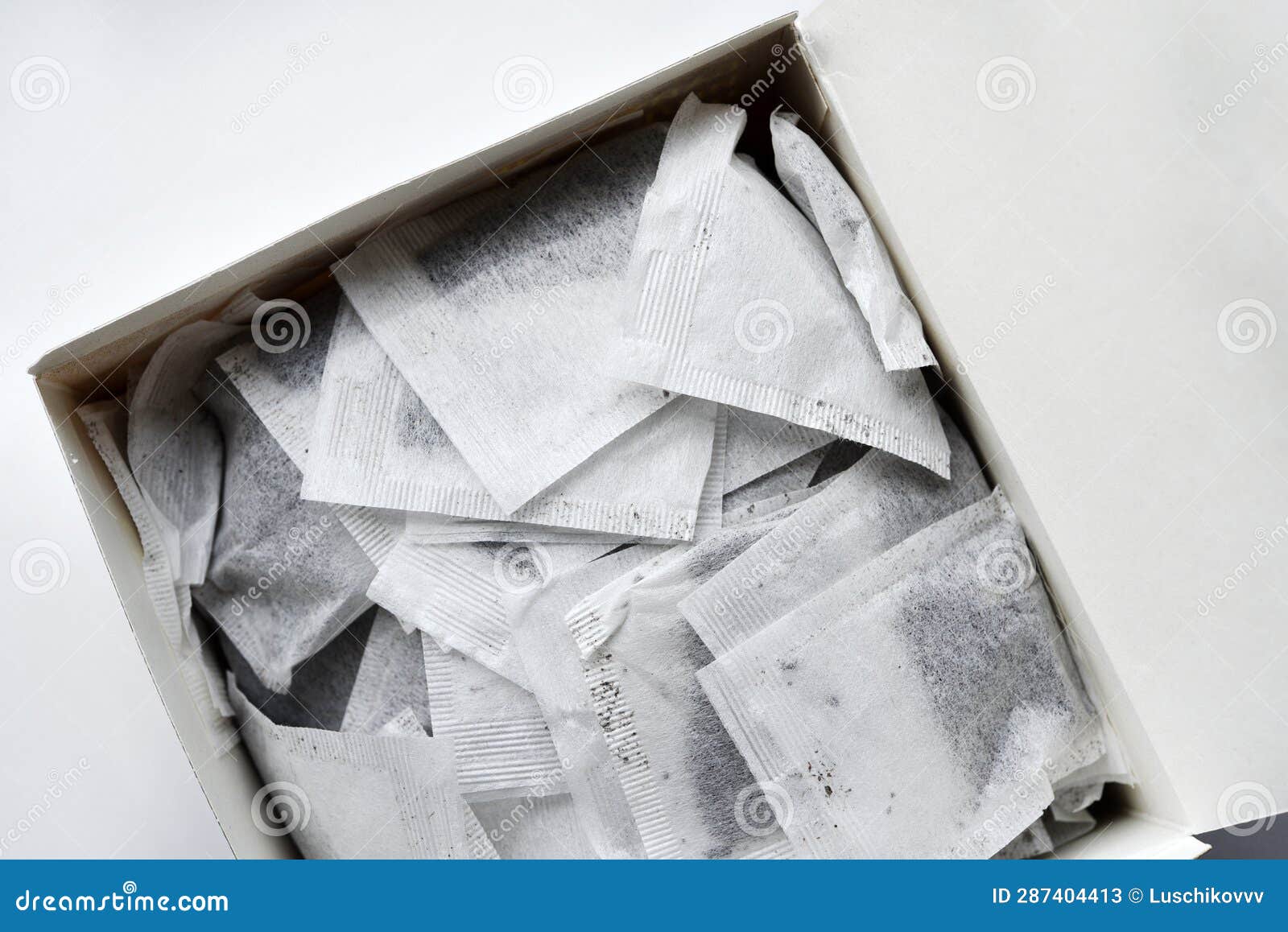 Paper Tea Bags. Dry Tea for Brewing Stock Image Image of beverage