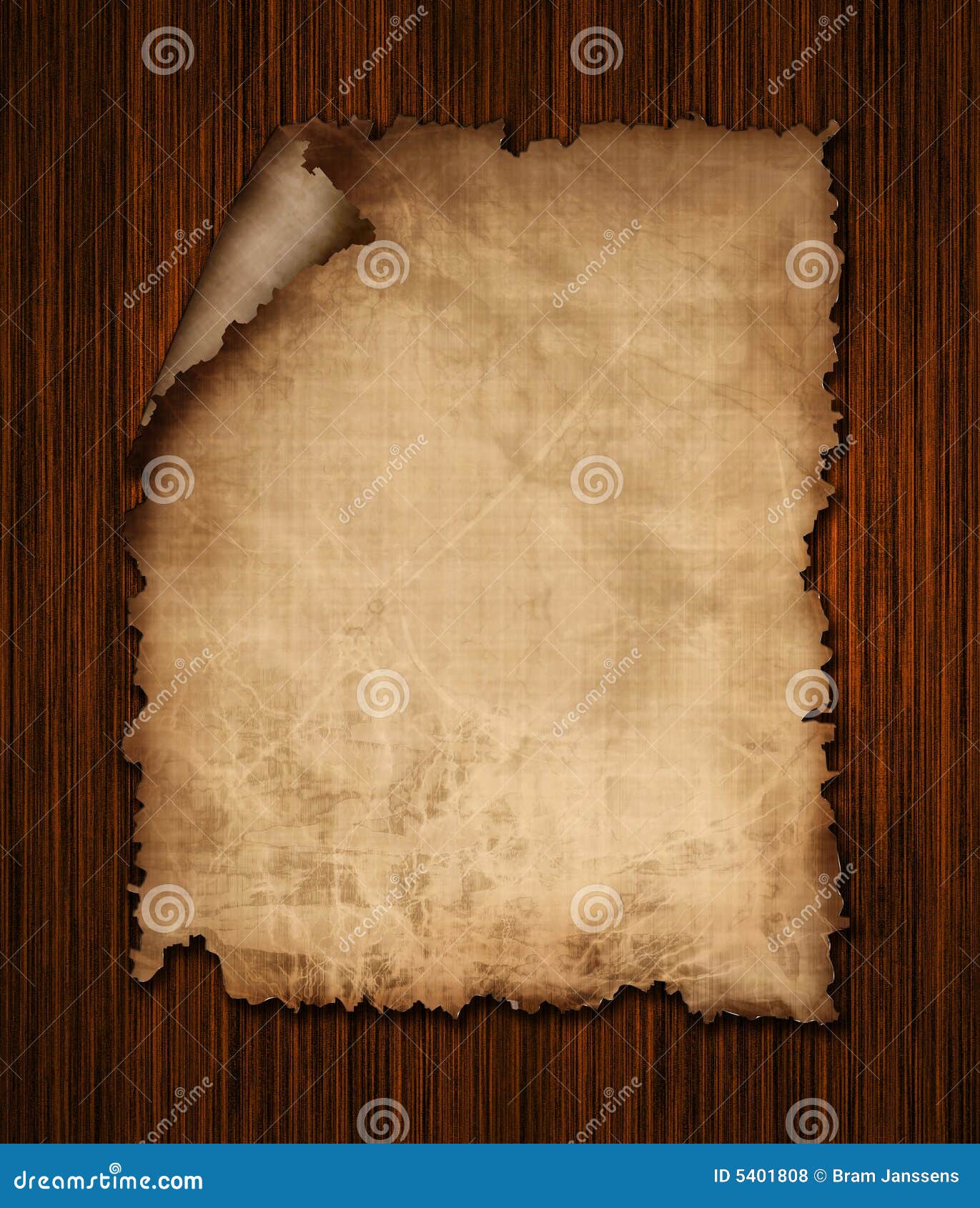 Paper Texture on a Wooden Background Stock Illustration Illustration