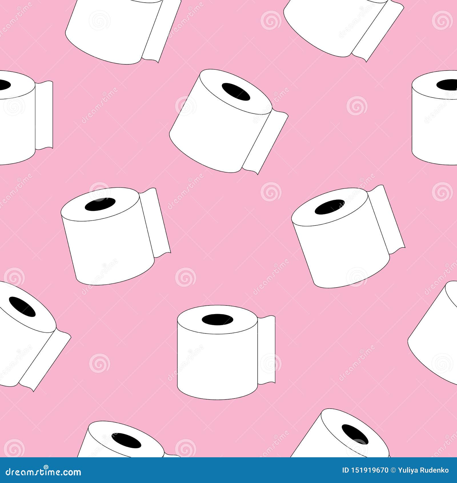 Paper Towel Icon Pattern Seamless Background. Editable Outline Paper
