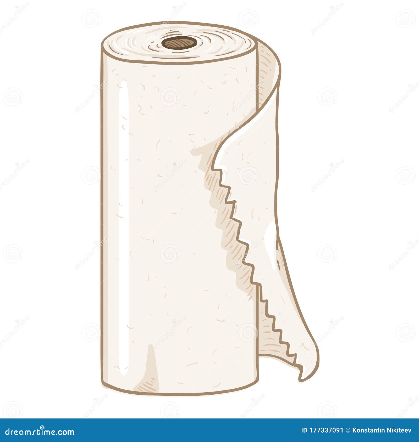 Paper Towel Roll. Vector Illustration Stock Vector - Illustration of