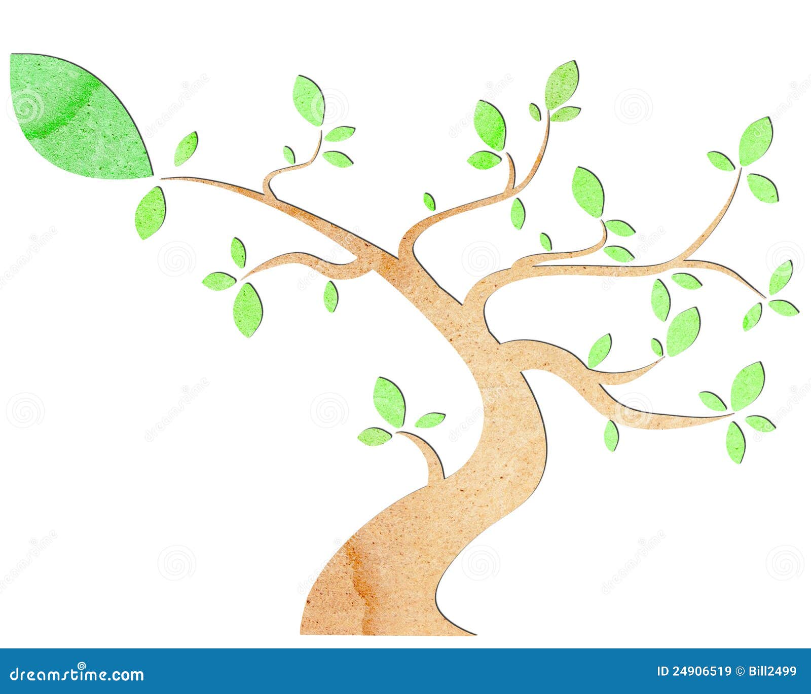 Paper Tree stock illustration. Illustration of idea, evergreen 24906519