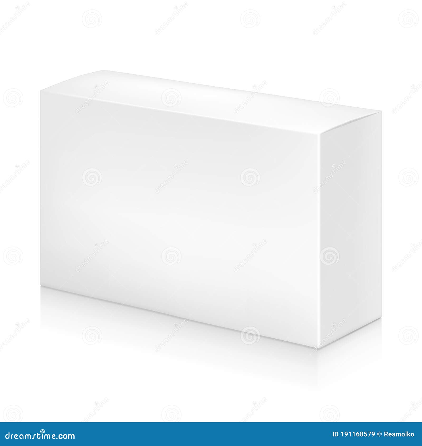 Download Paper White Plain Rectangle Box Mock Up Template Stock Vector Illustration Of Background Shadow 191168579