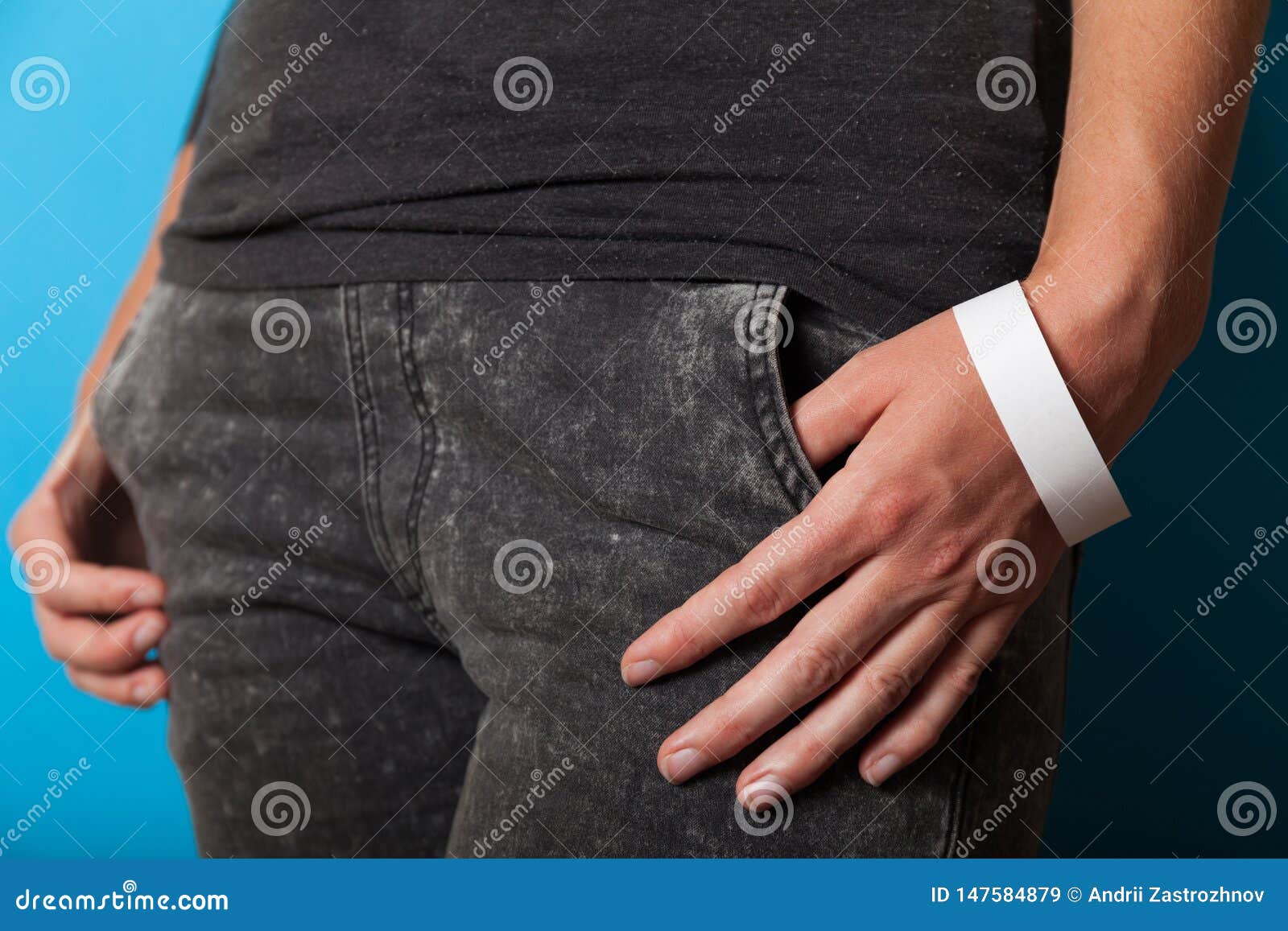 Download Paper Wristband Mockup, Event Bracelet On Hand. Empty Ticket Wrist Band Design Stock Image ...