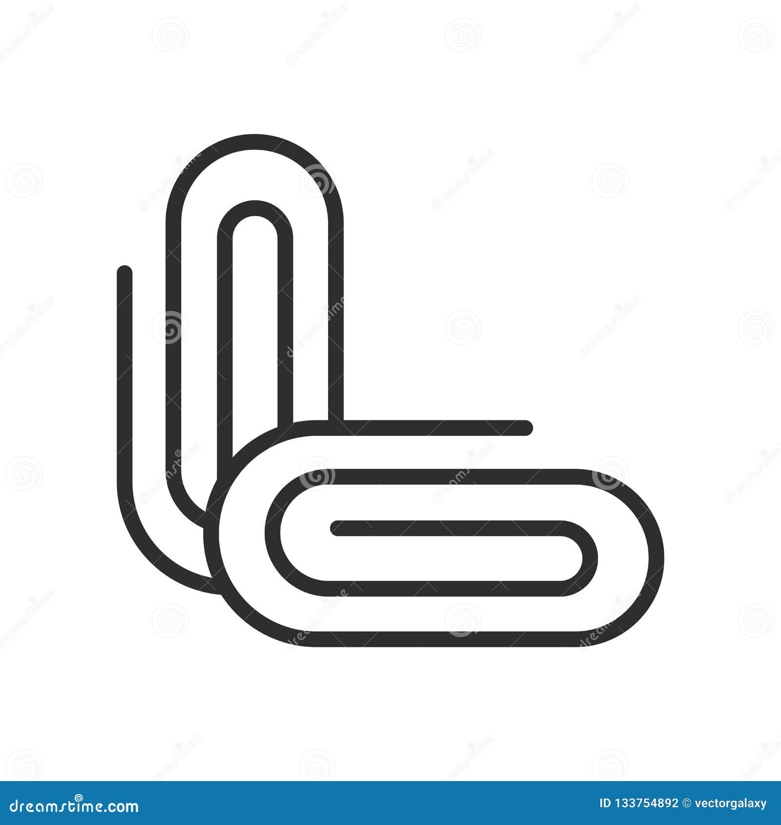 Paperclip Attachment Icon Vector Sign and Symbol Isolated on White