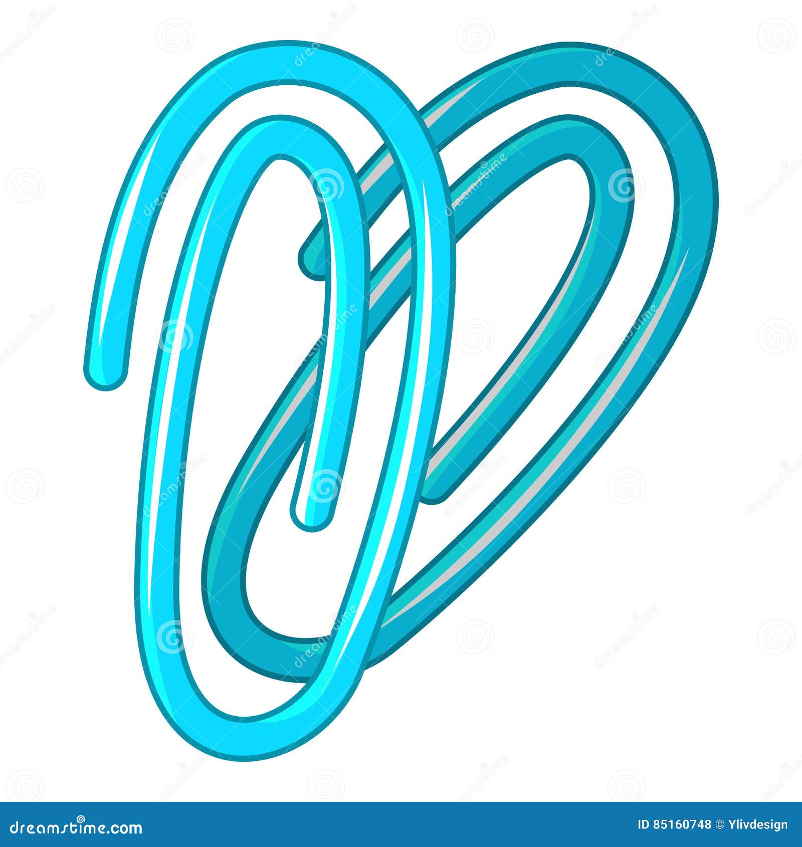 Paperclip Cartoon Character Set Collection Happy Stock Photo