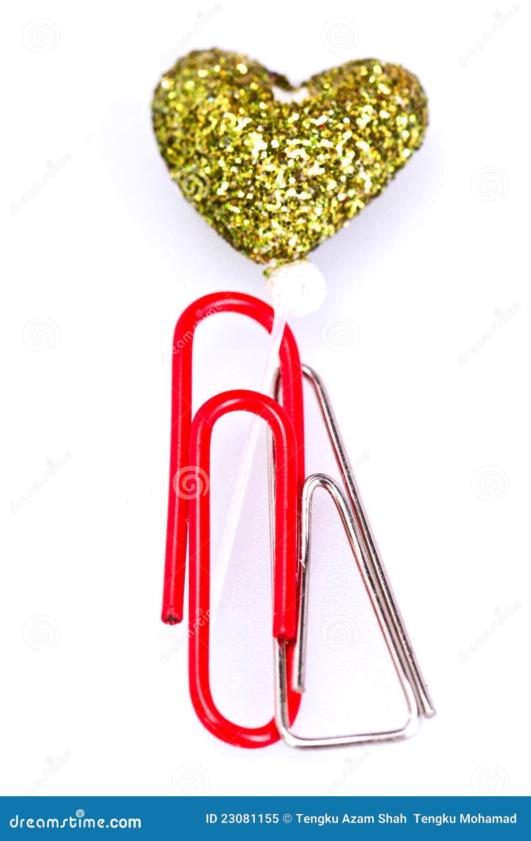 Paperclip Love I stock image. Image of drawing, color 23081155